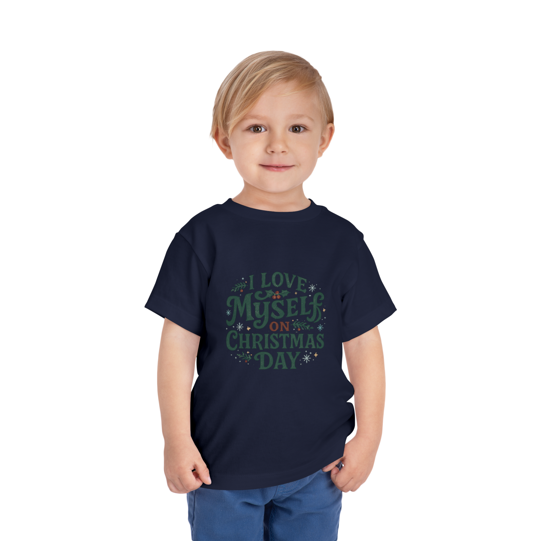 Toddler  I Love Myself on Christmas Day Tee #111720205-1