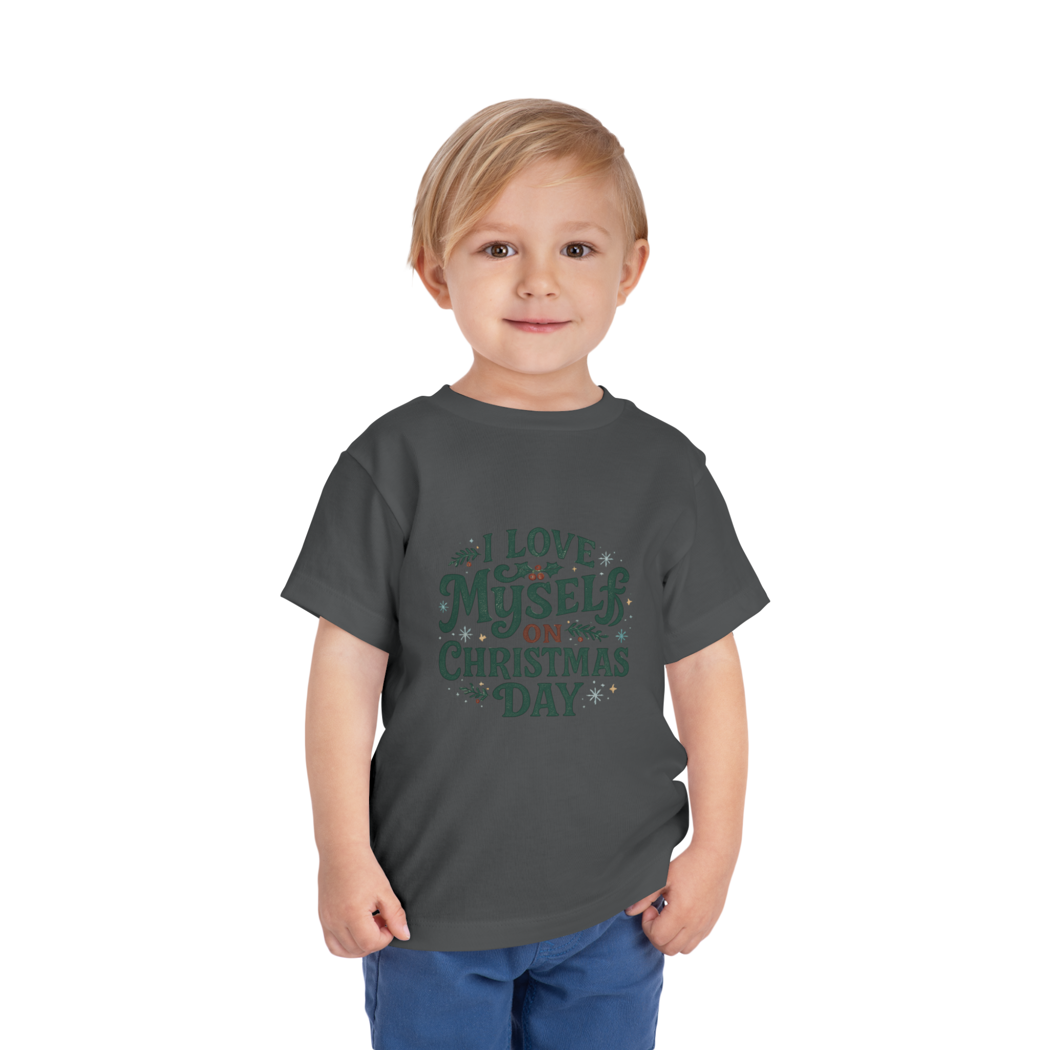Toddler  I Love Myself on Christmas Day Tee #111720205-1
