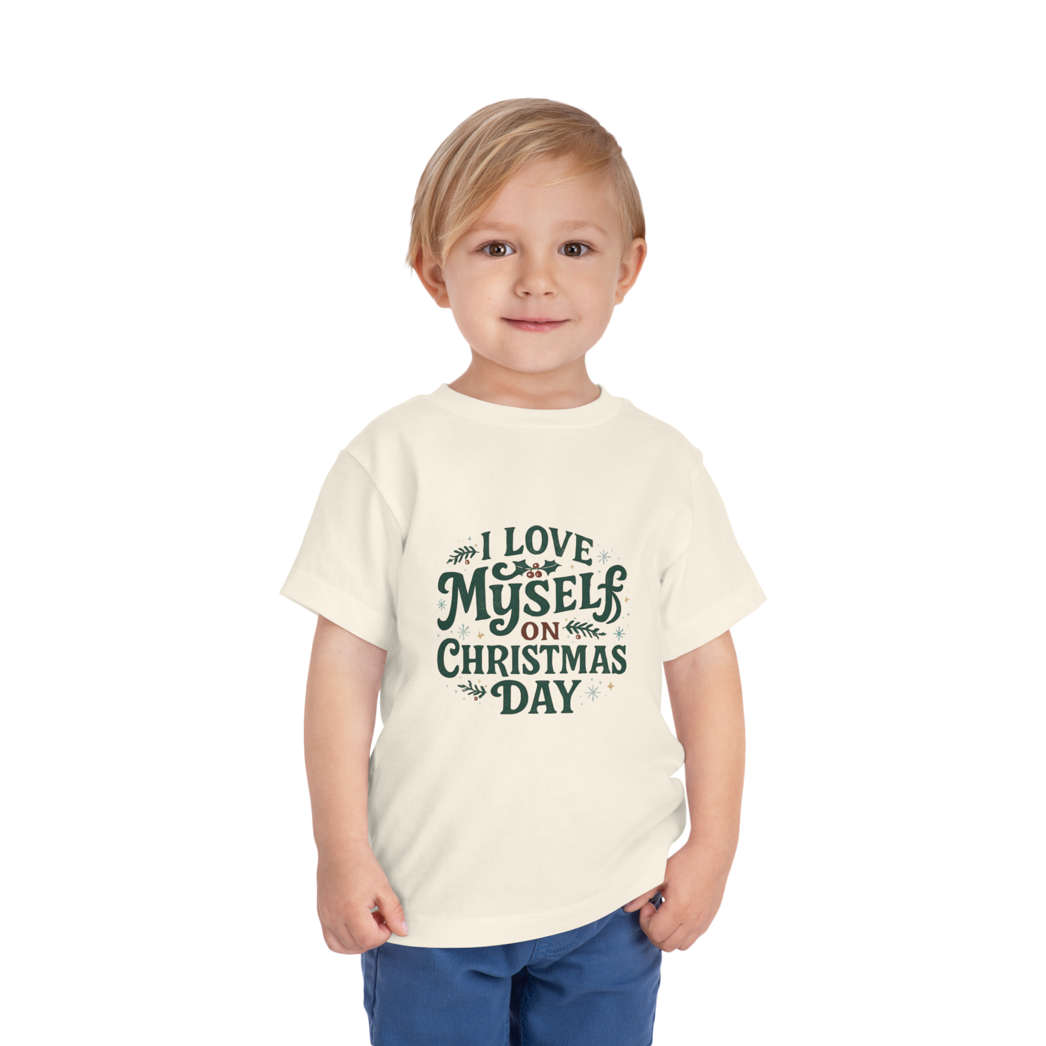 Toddler  I Love Myself on Christmas Day Tee #111720205-1