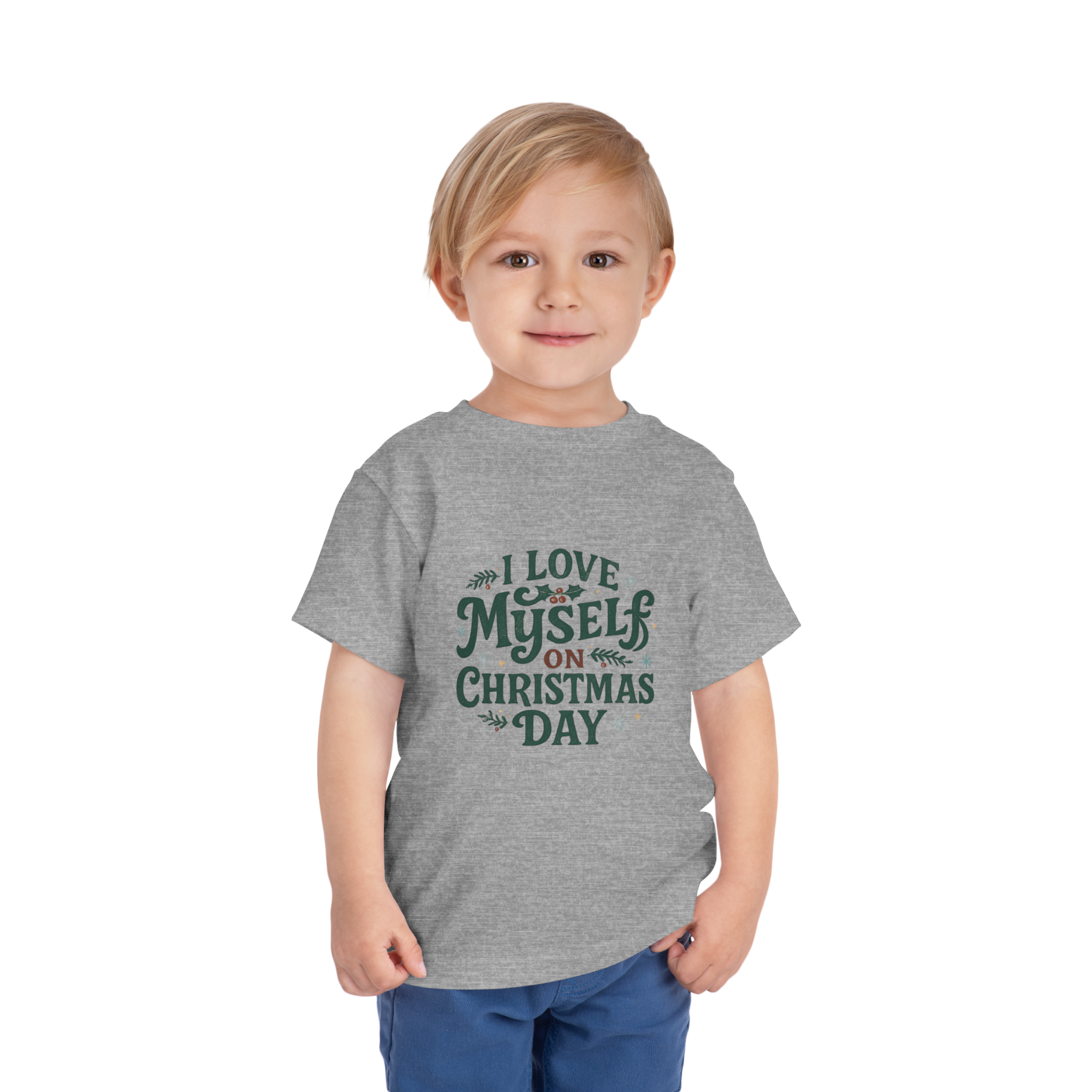 Toddler  I Love Myself on Christmas Day Tee #111720205-1