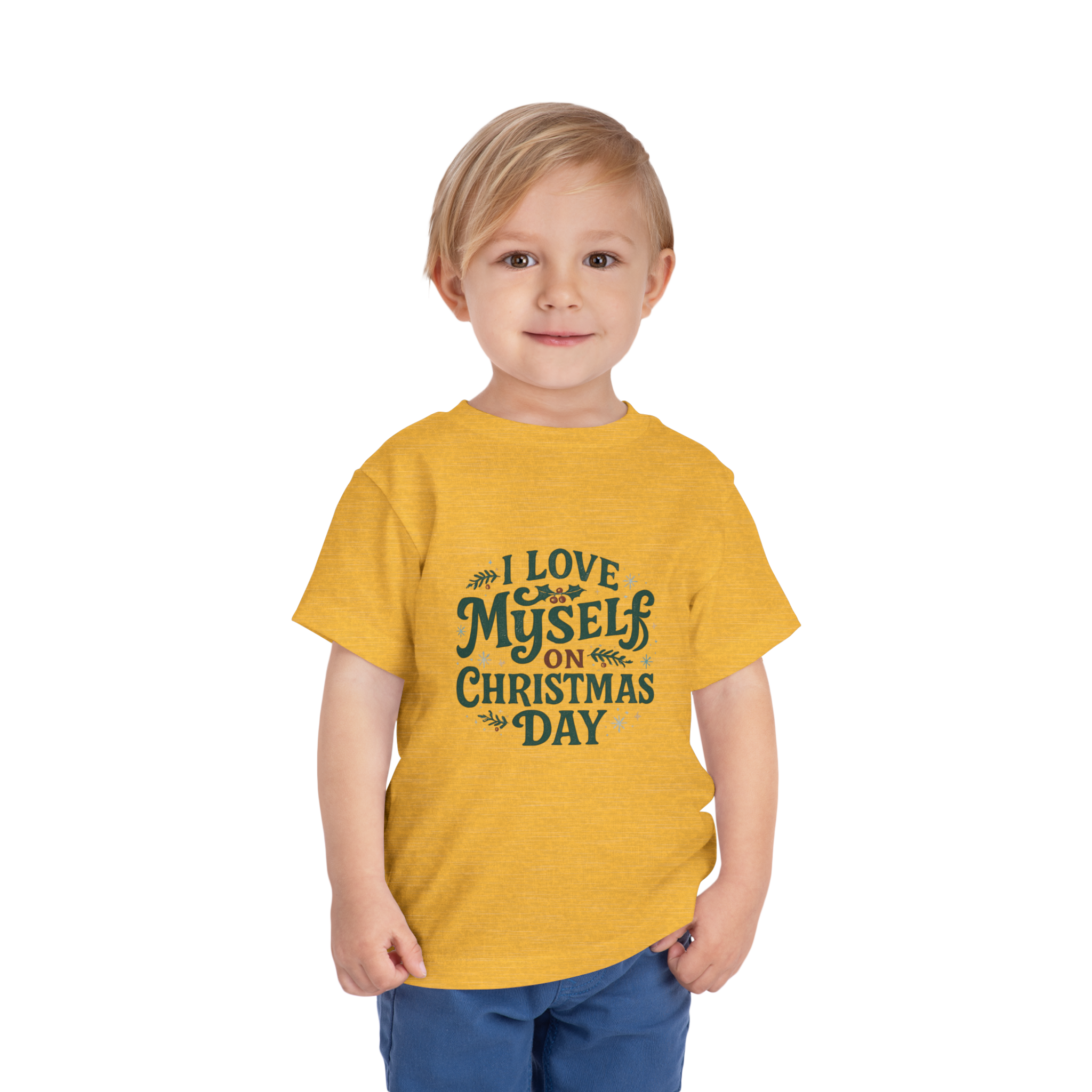 Toddler  I Love Myself on Christmas Day Tee #111720205-1