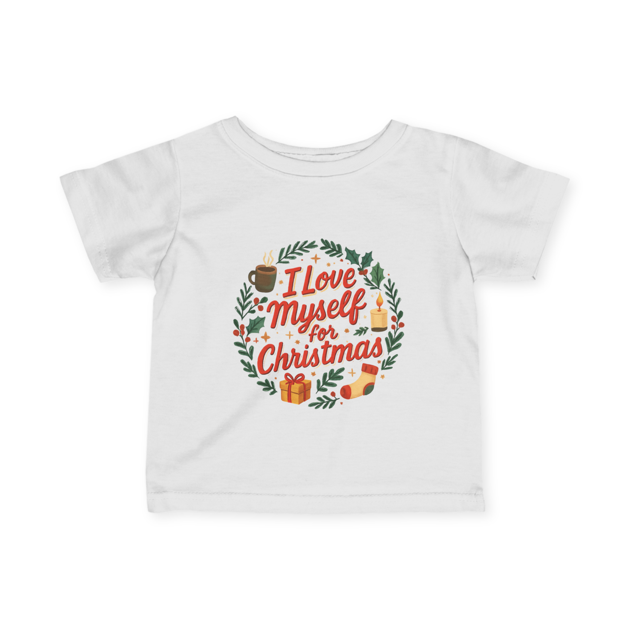 Infant I Love Myself for Christmas Fine Jersey Tee #11202025-1