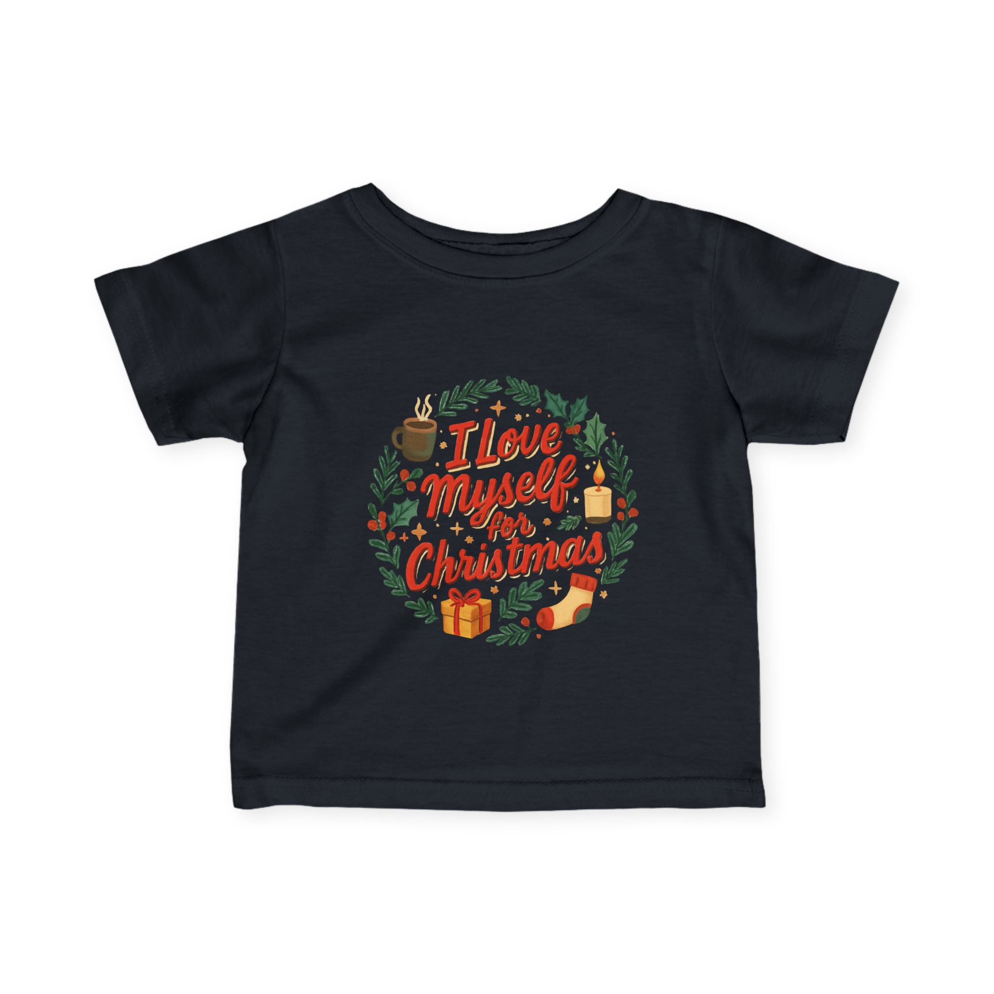 Infant I Love Myself for Christmas Fine Jersey Tee #11202025-1
