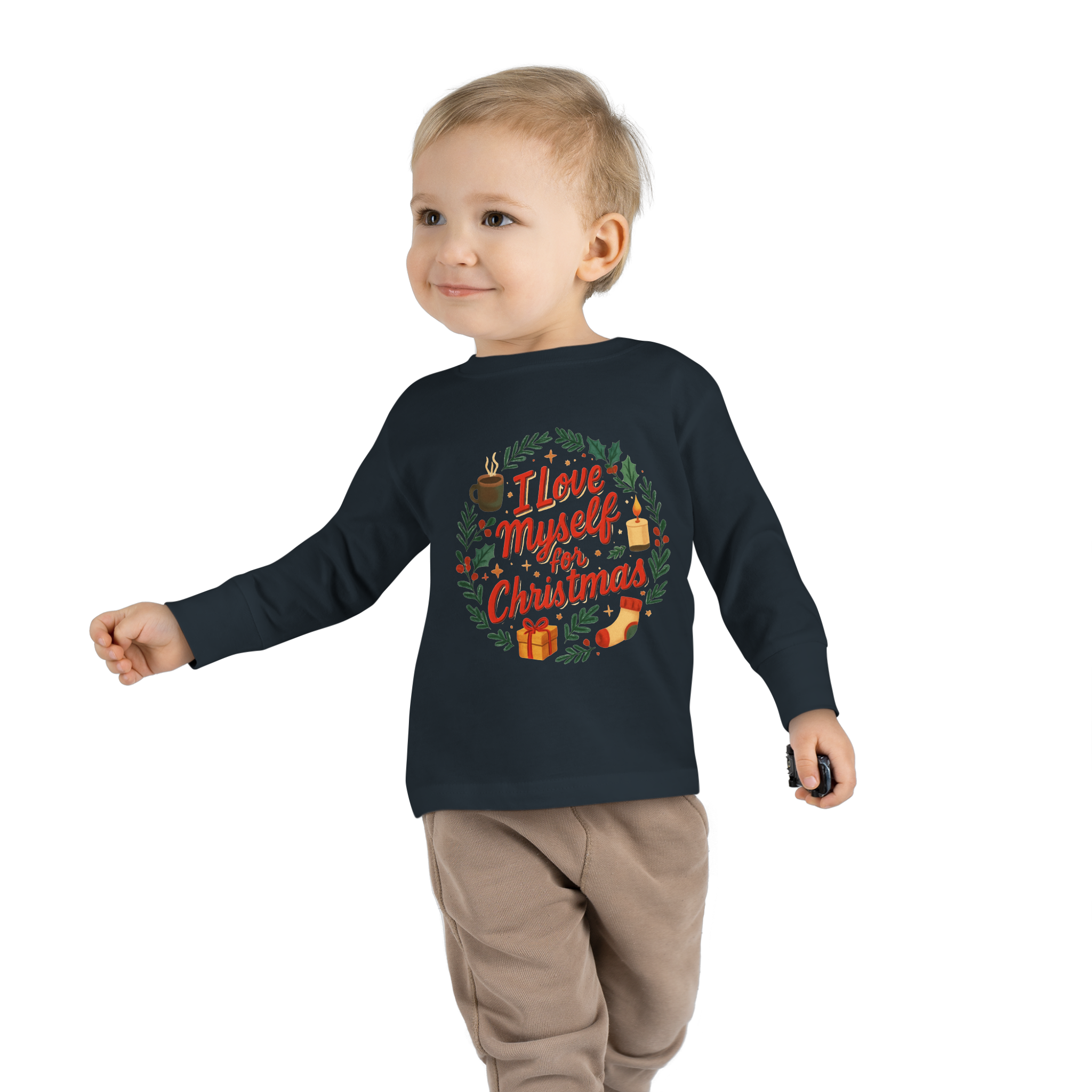 Toddler I Love Myself for Christmas Long Sleeve Tee #11202025-1
