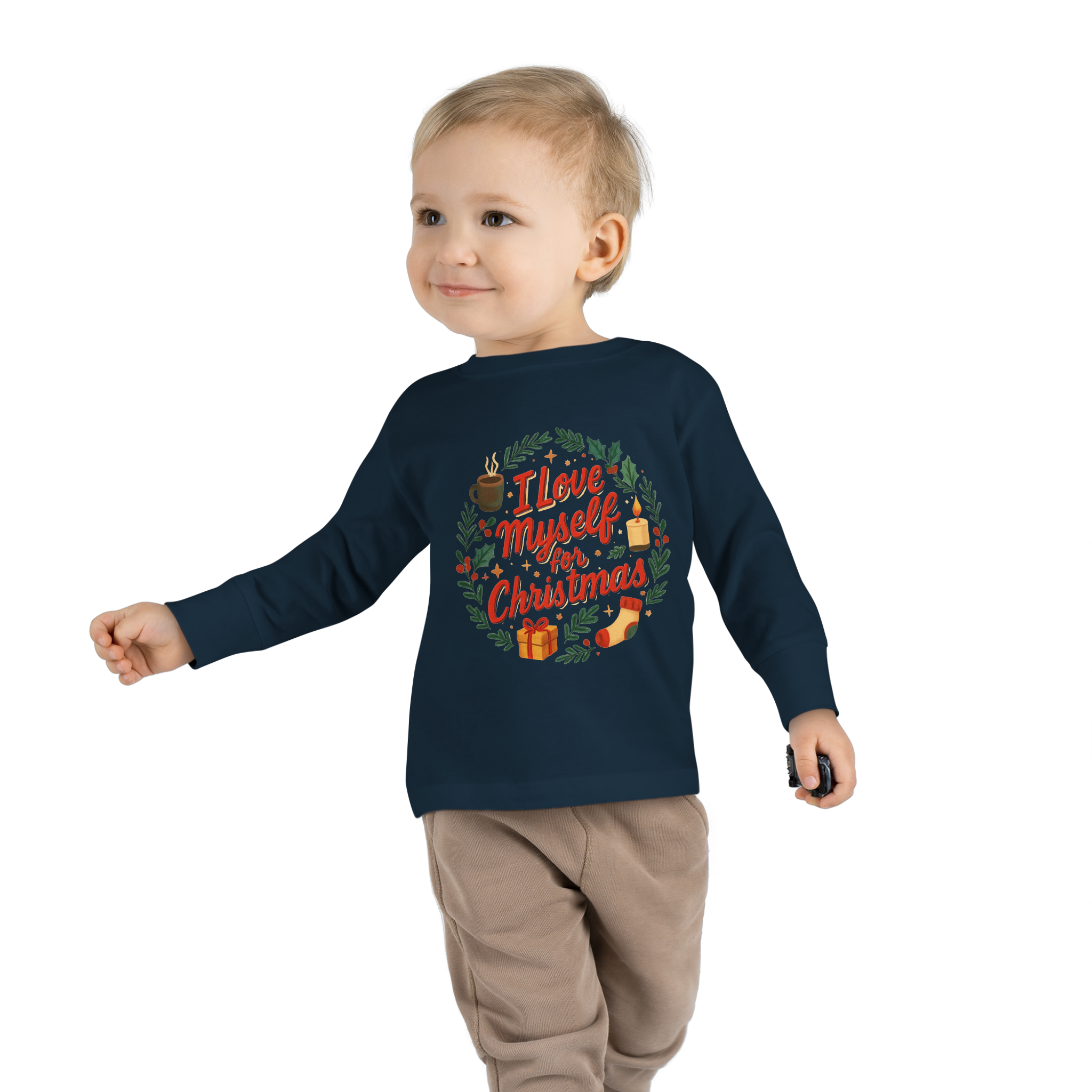 Toddler I Love Myself for Christmas Long Sleeve Tee #11202025-1