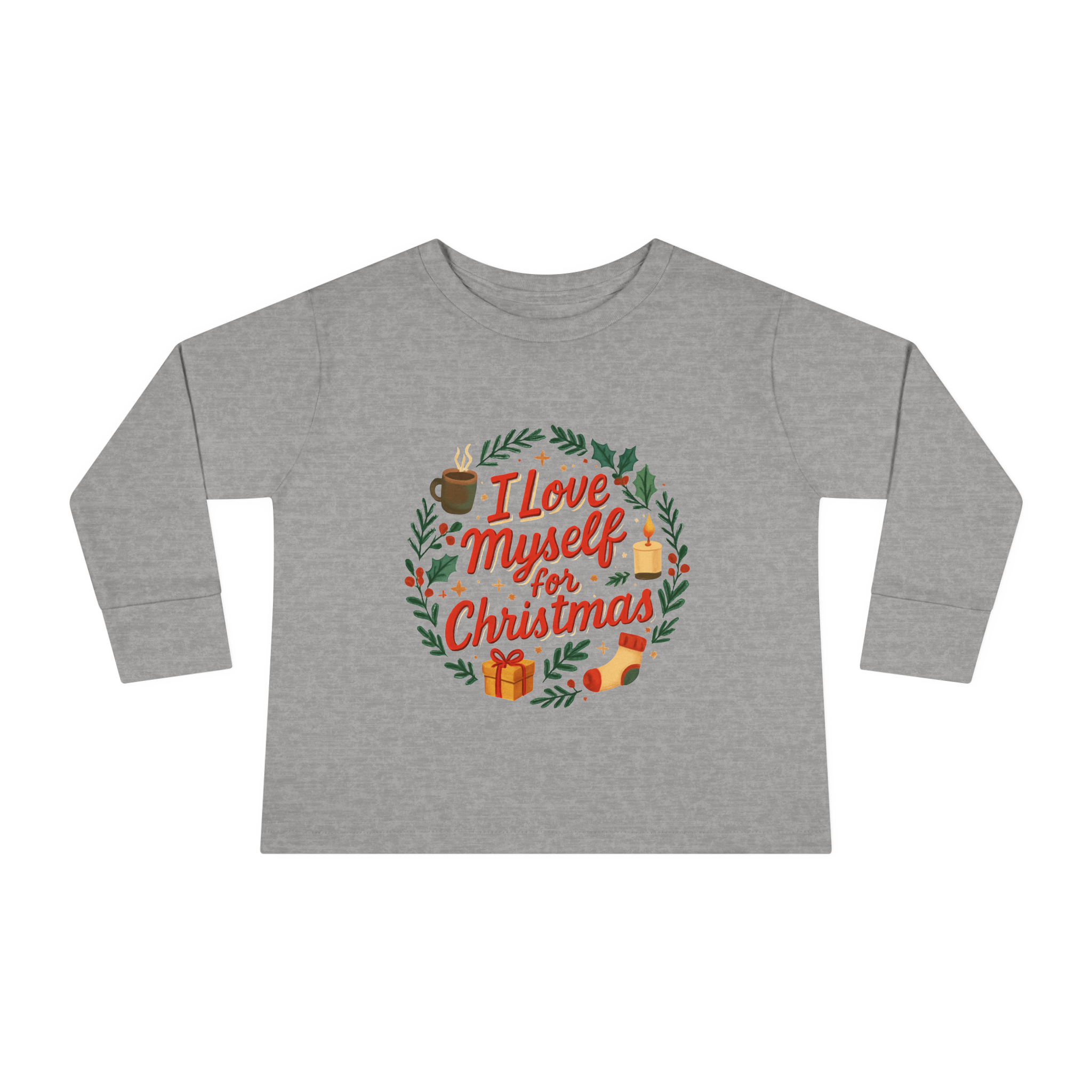 Toddler I Love Myself for Christmas Long Sleeve Tee #11202025-1