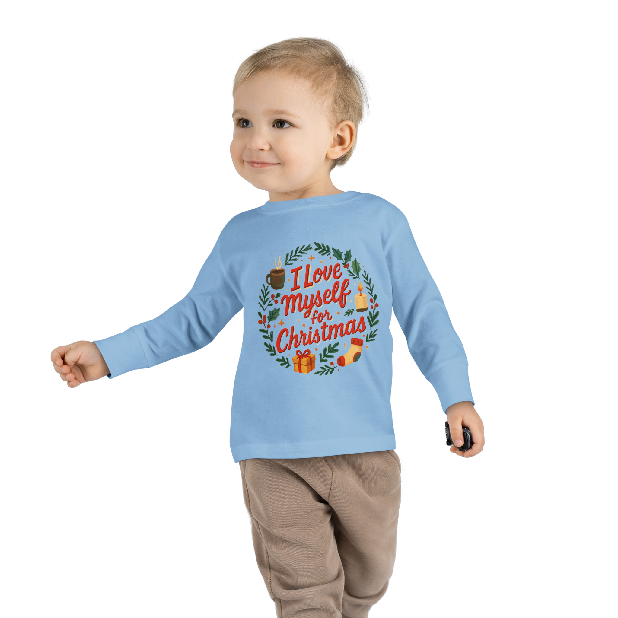 Toddler I Love Myself for Christmas Long Sleeve Tee #11202025-1