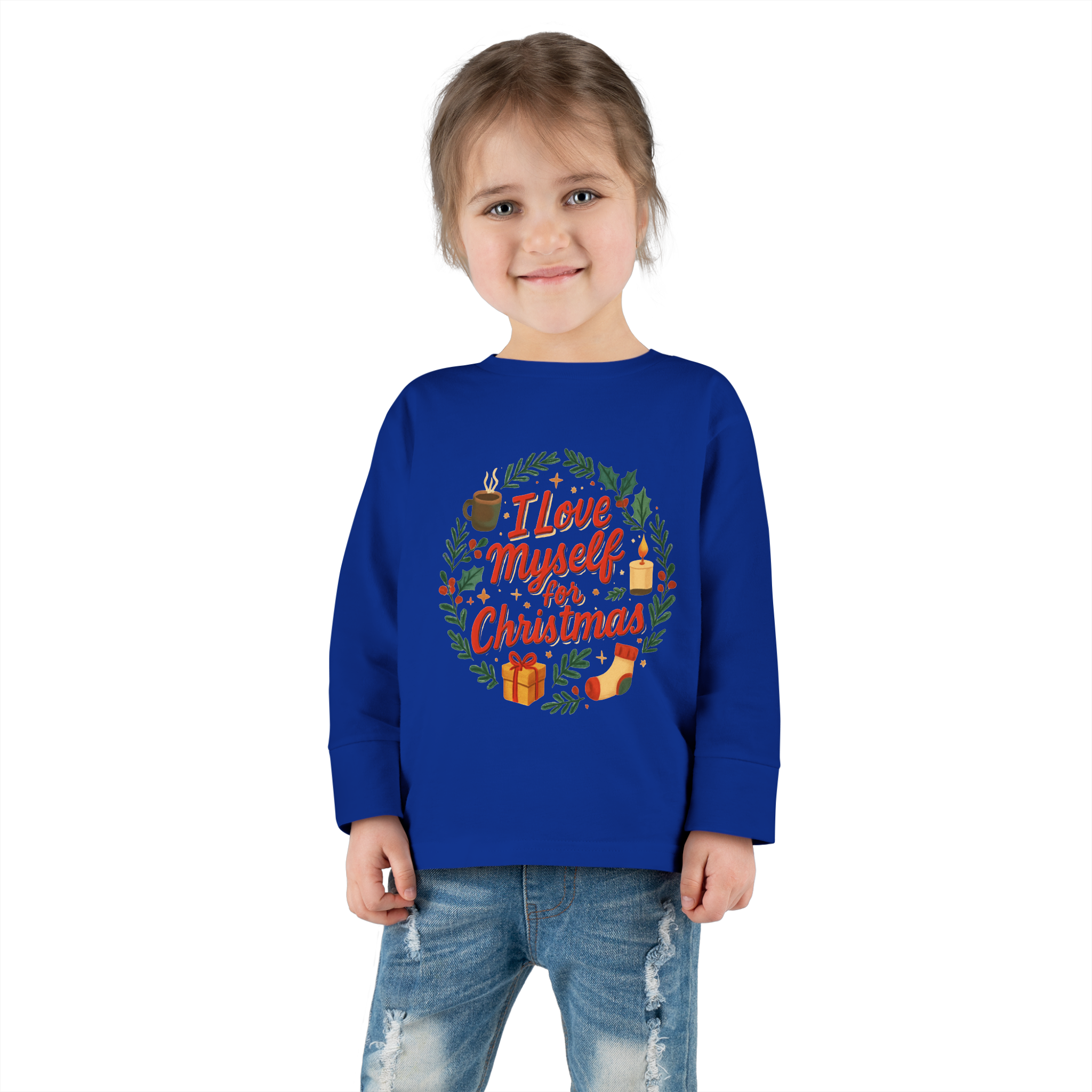 Toddler I Love Myself for Christmas Long Sleeve Tee #11202025-1