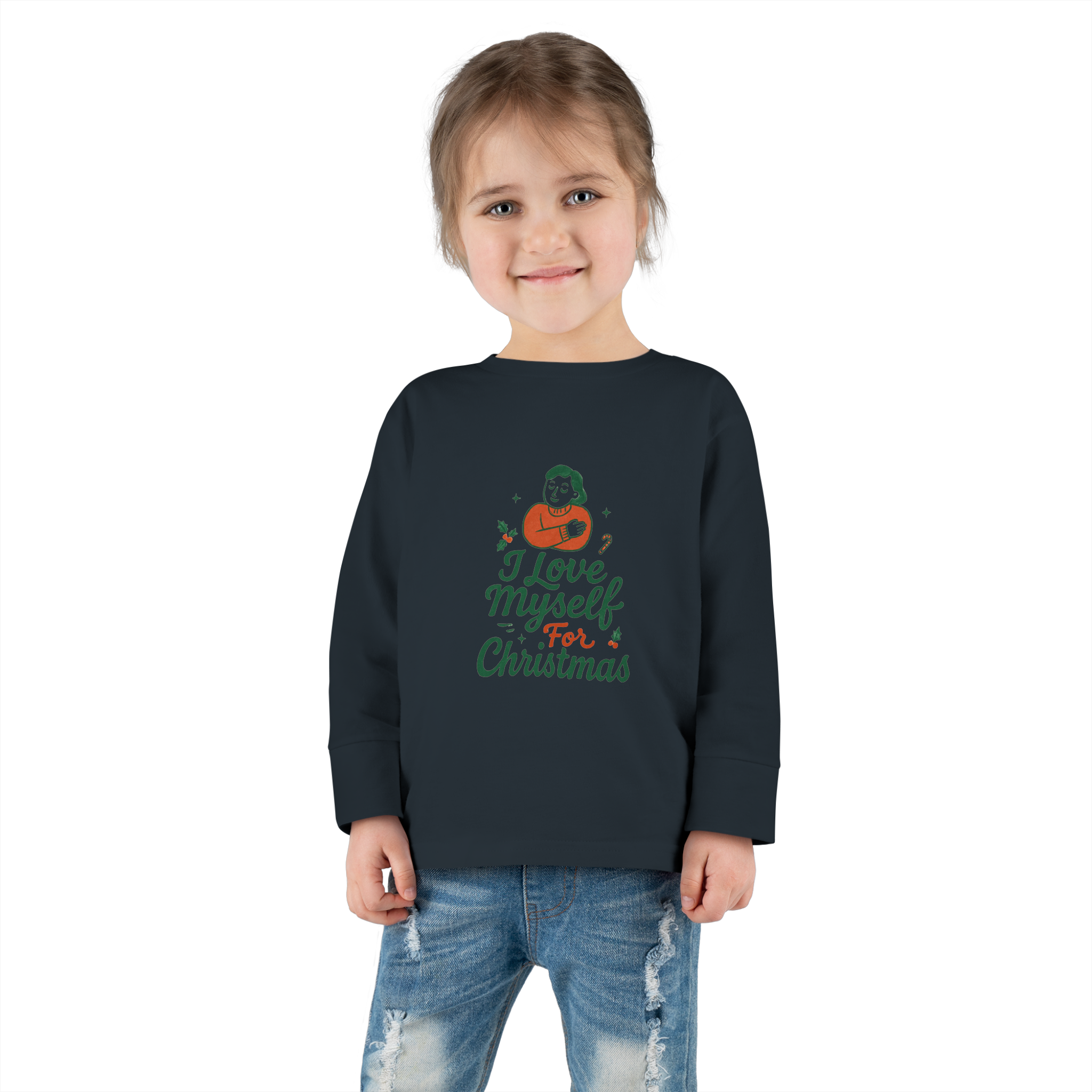Toddler I Love Myself for Christmas Long Sleeve Tee #11212025-1
