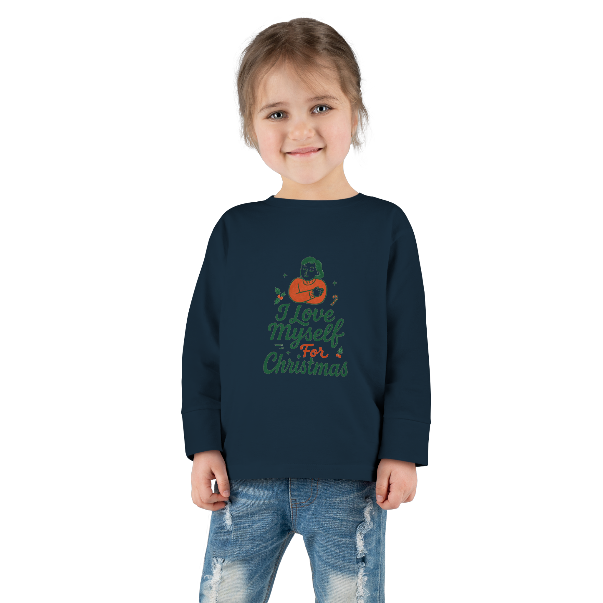 Toddler I Love Myself for Christmas Long Sleeve Tee #11212025-1