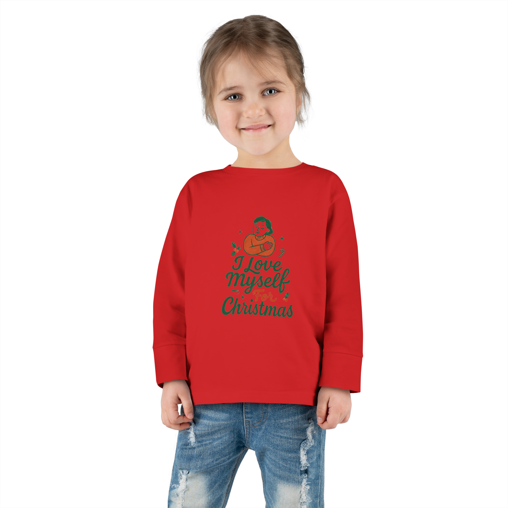 Toddler I Love Myself for Christmas Long Sleeve Tee #11212025-1