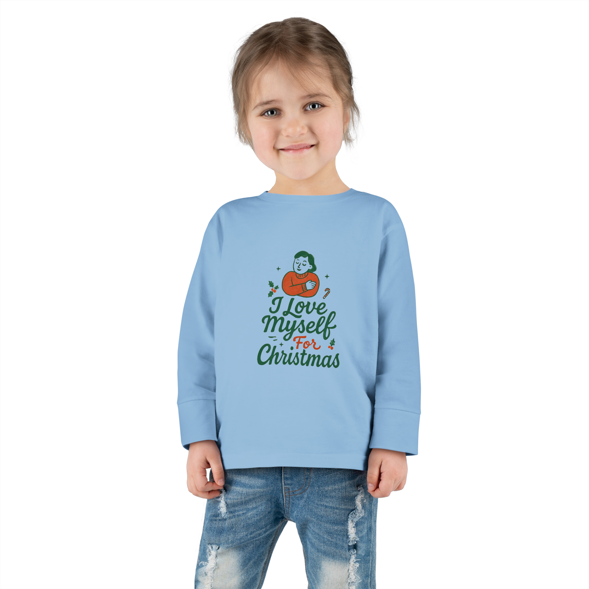 Toddler I Love Myself for Christmas Long Sleeve Tee #11212025-1