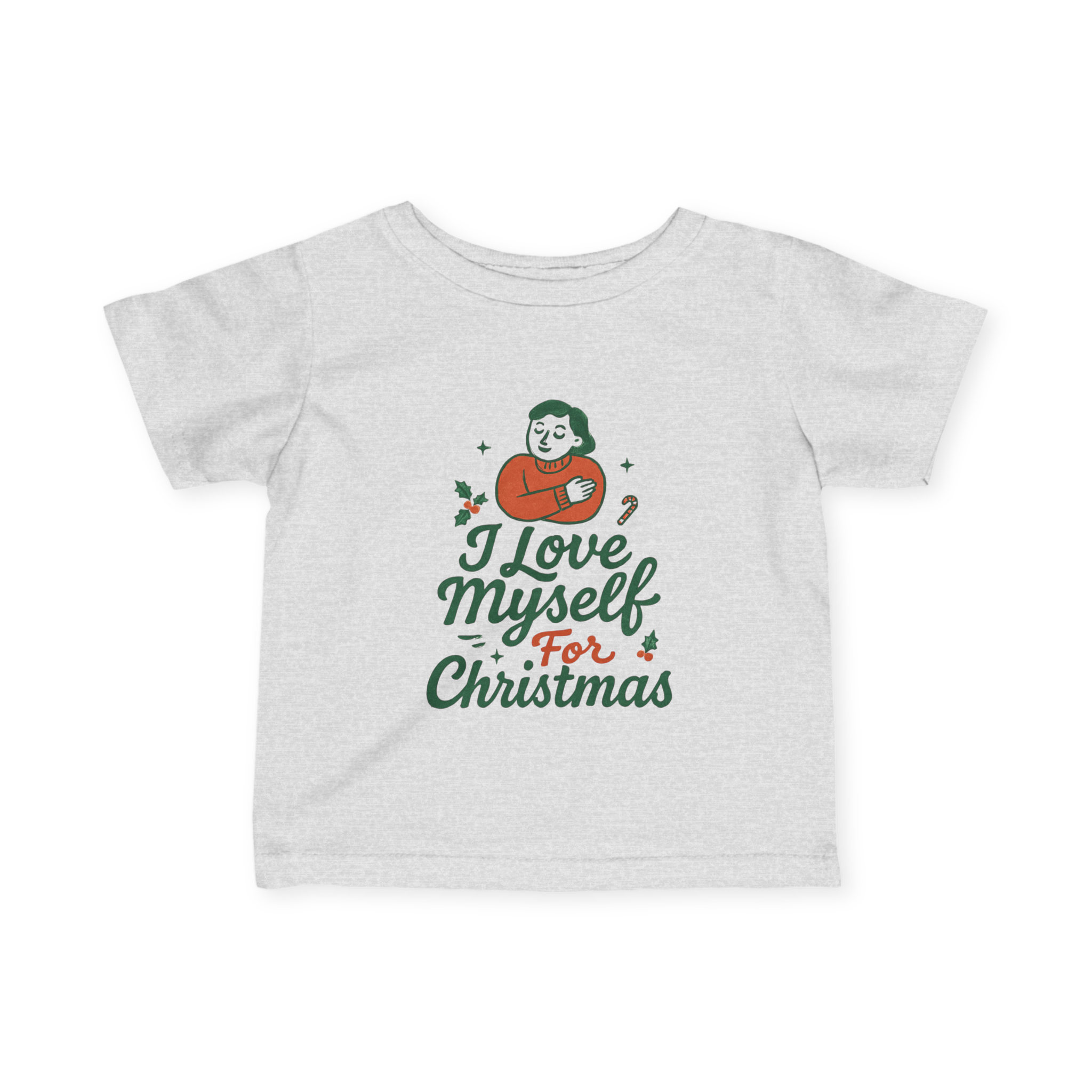 Infant I Love Myself for Christmas Fine Jersey Tee #11212025-1