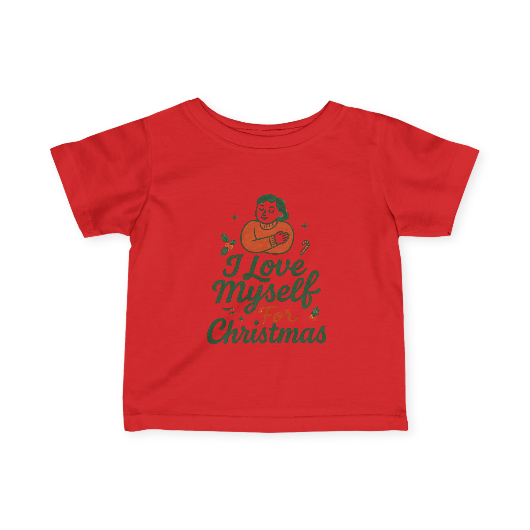 Infant I Love Myself for Christmas Fine Jersey Tee #11212025-1