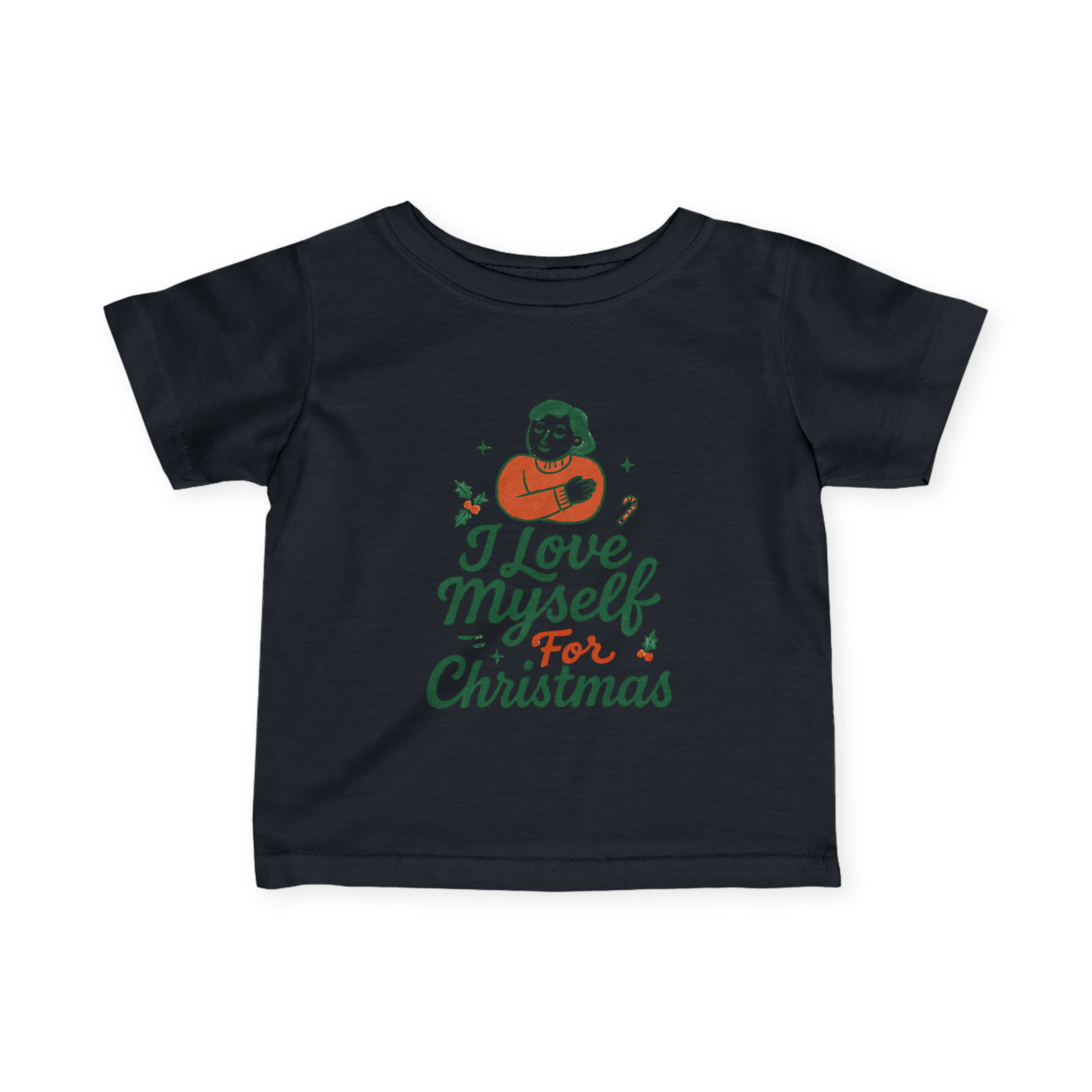 Infant I Love Myself for Christmas Fine Jersey Tee #11212025-1