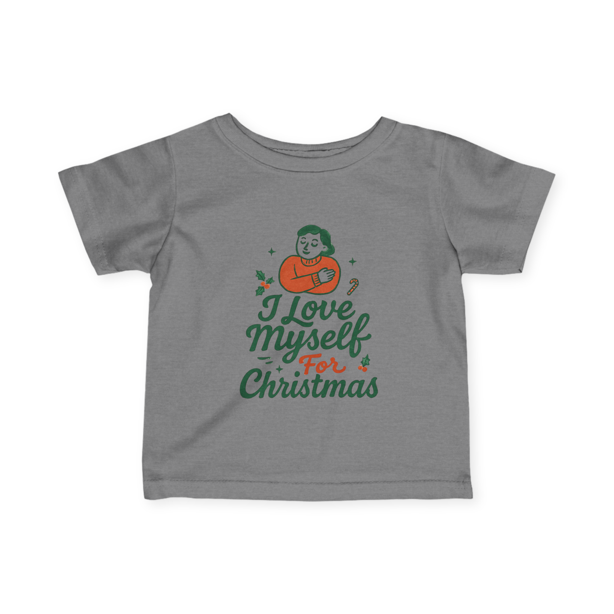 Infant I Love Myself for Christmas Fine Jersey Tee #11212025-1
