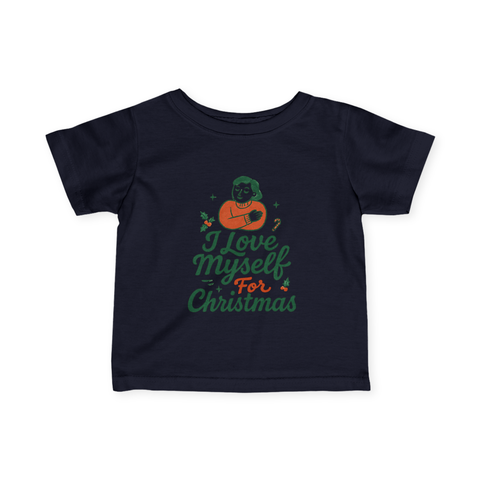 Infant I Love Myself for Christmas Fine Jersey Tee #11212025-1