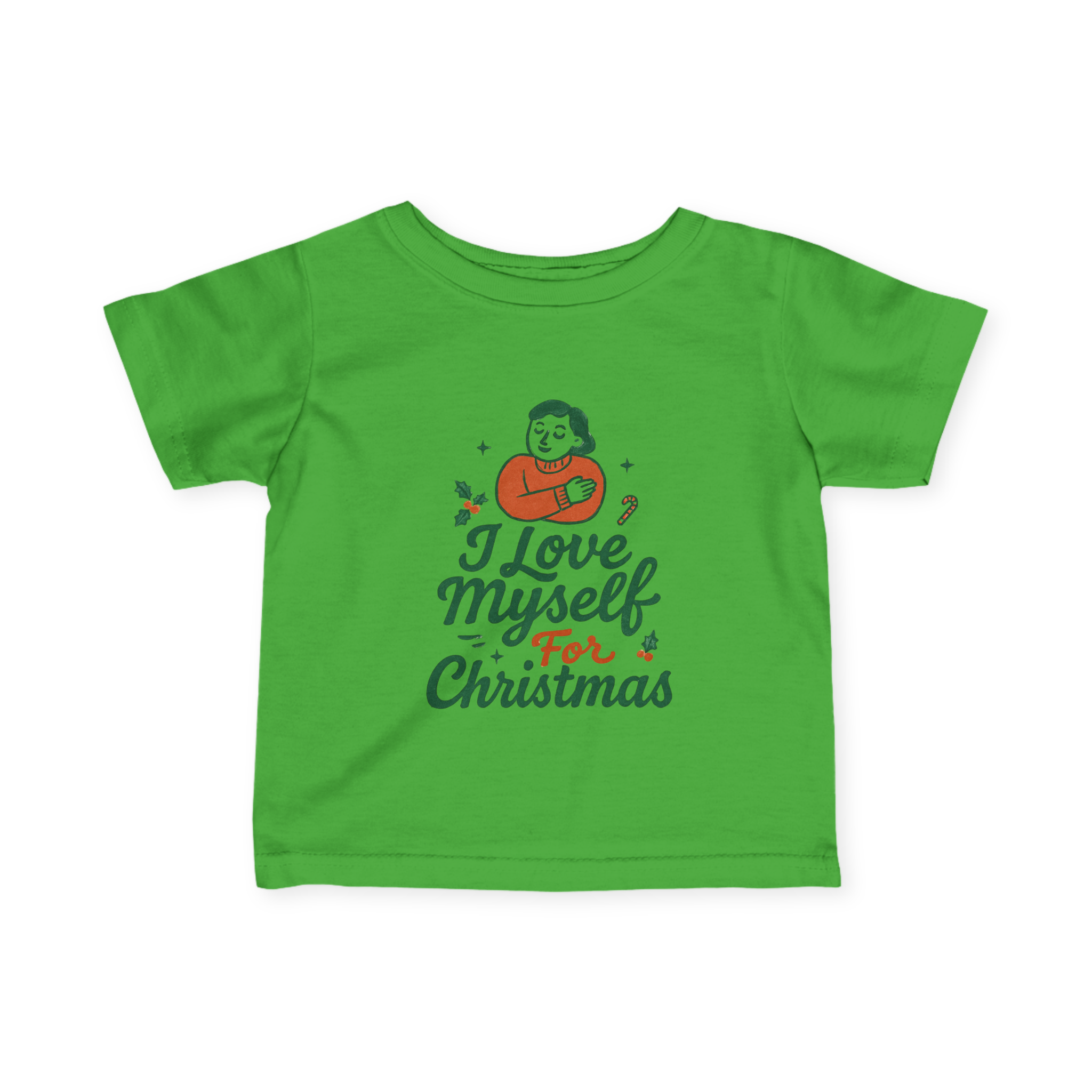 Infant I Love Myself for Christmas Fine Jersey Tee #11212025-1