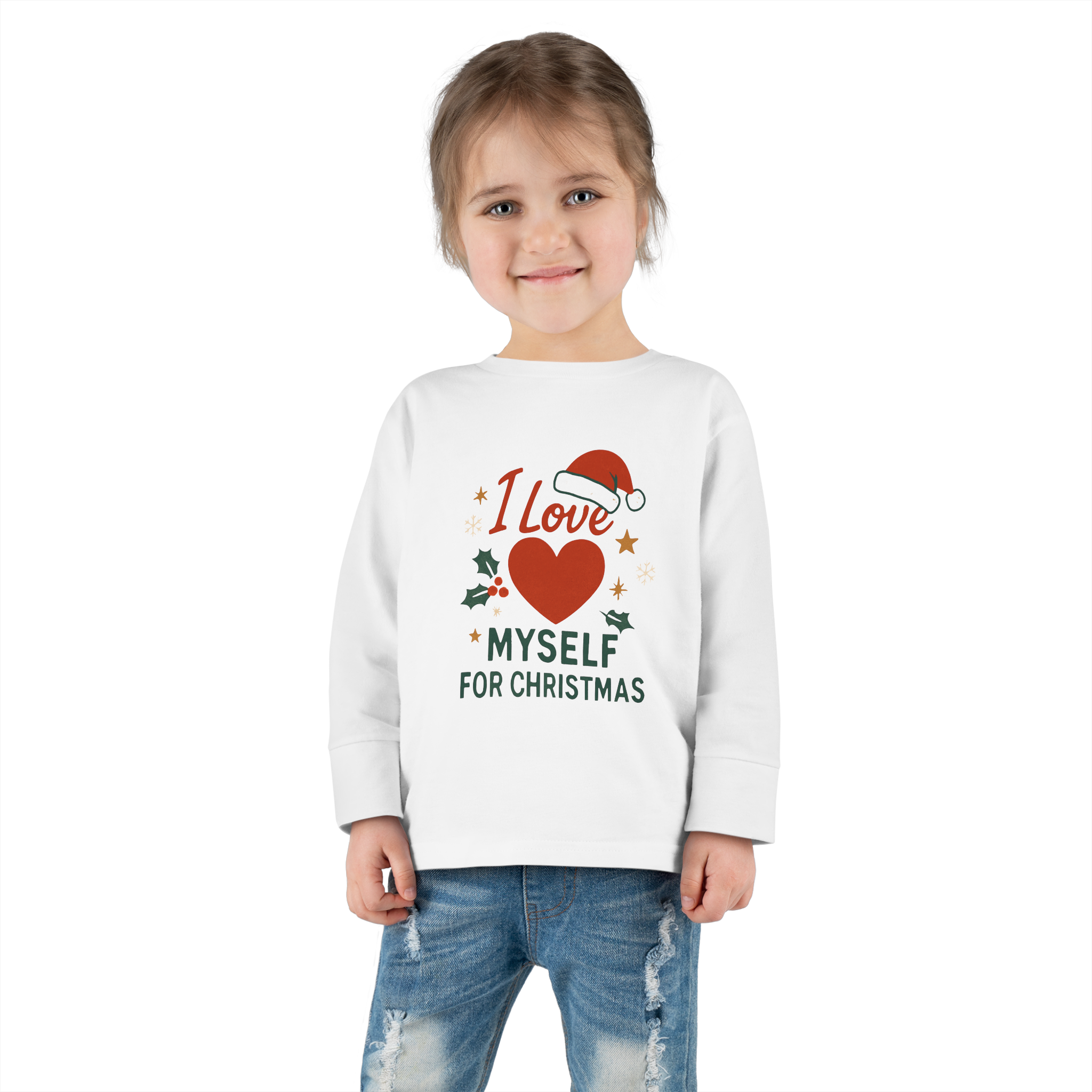 Toddler I Love Myself for Christmas Long Sleeve Tee #11212025-2