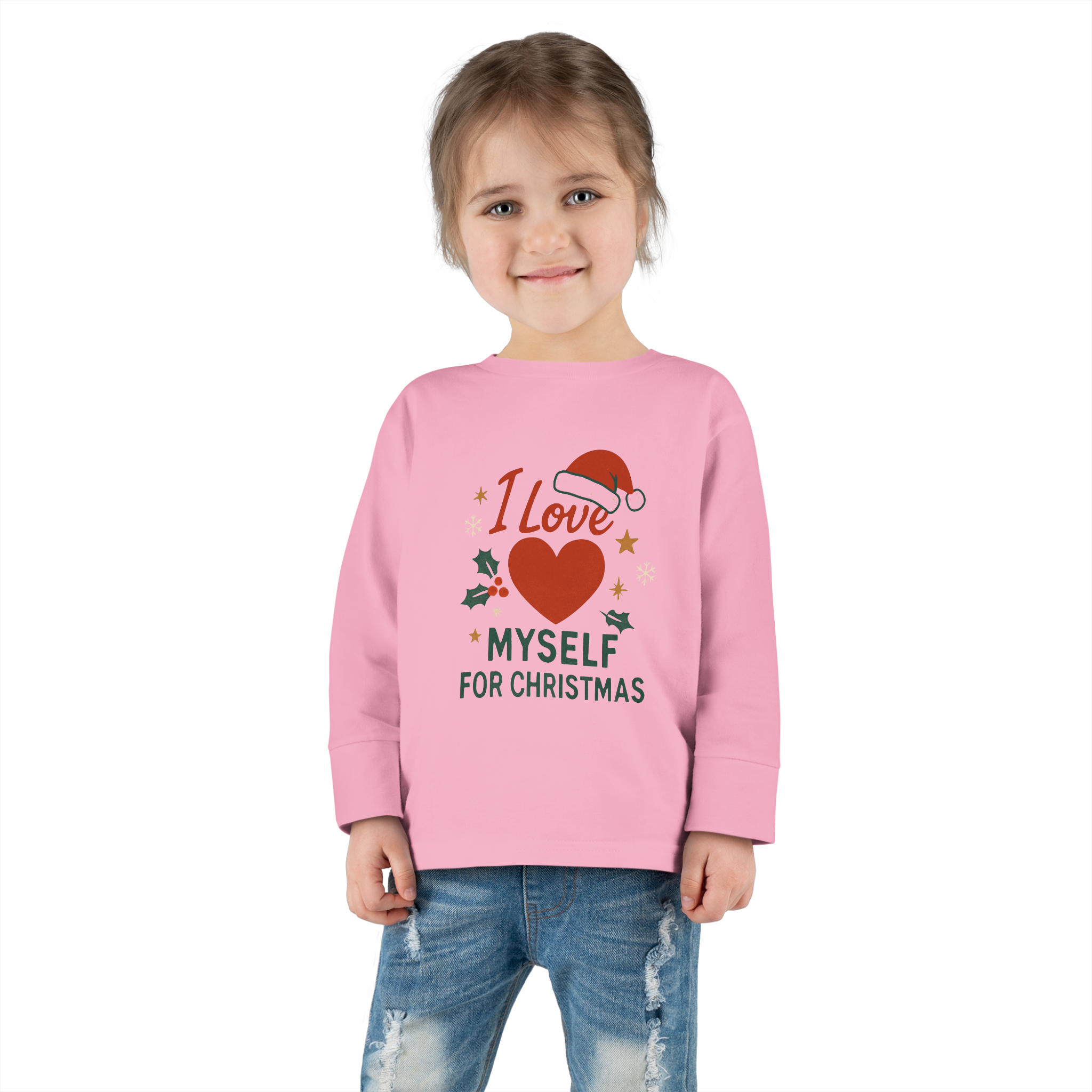 Toddler I Love Myself for Christmas Long Sleeve Tee #11212025-2