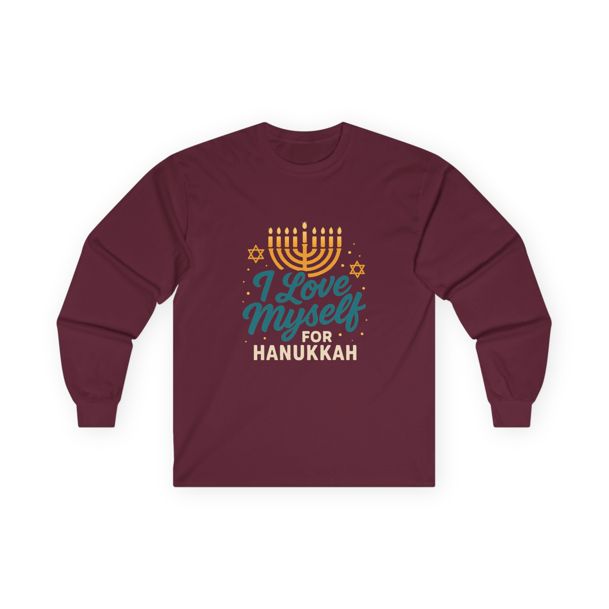 Adult I Love Myself For Hanukkah Long Sleeve Tee #11222025-2