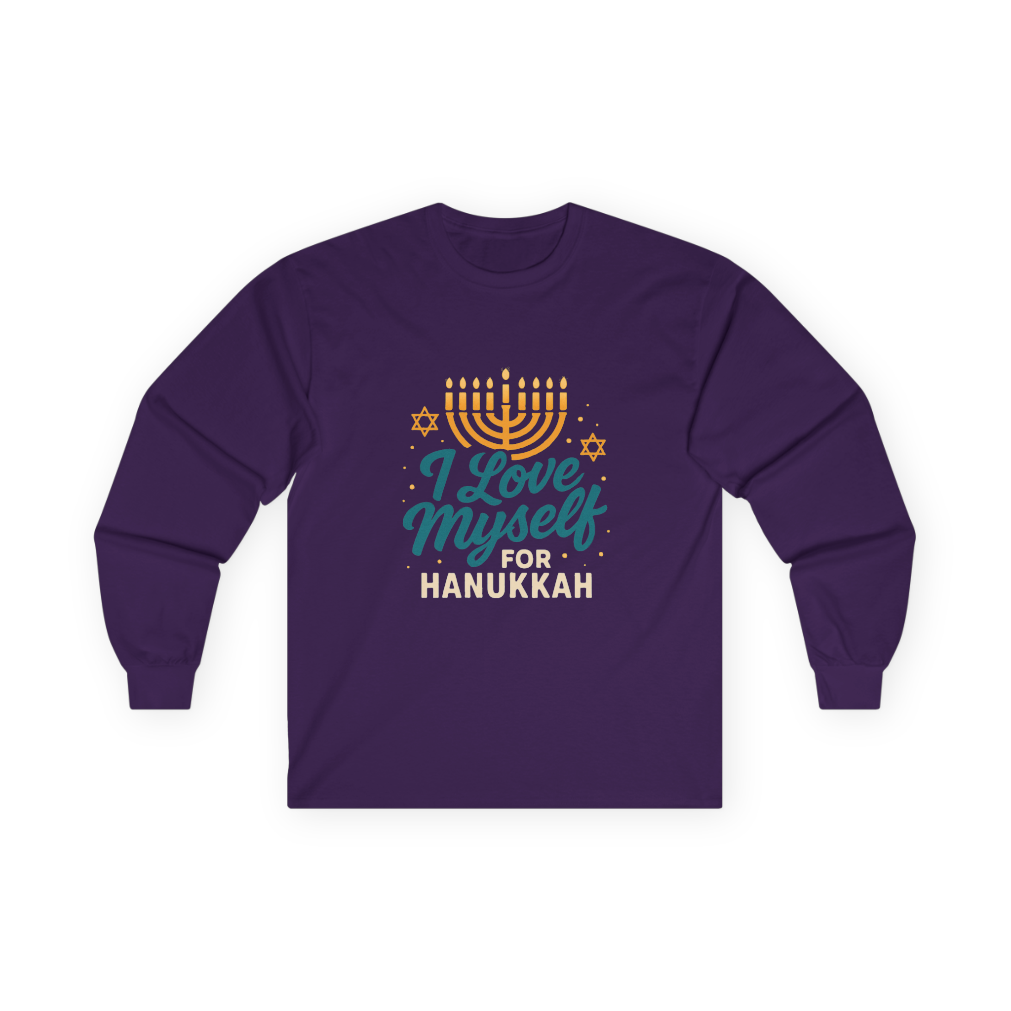 Adult I Love Myself For Hanukkah Long Sleeve Tee #11222025-2