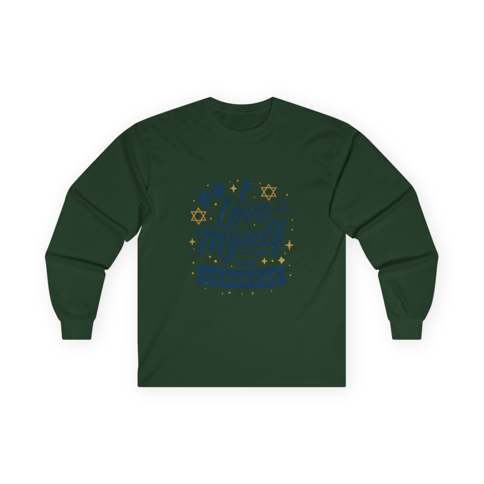 Adult I Love Myself For Hanukkah Long Sleeve Tee #11222025-3