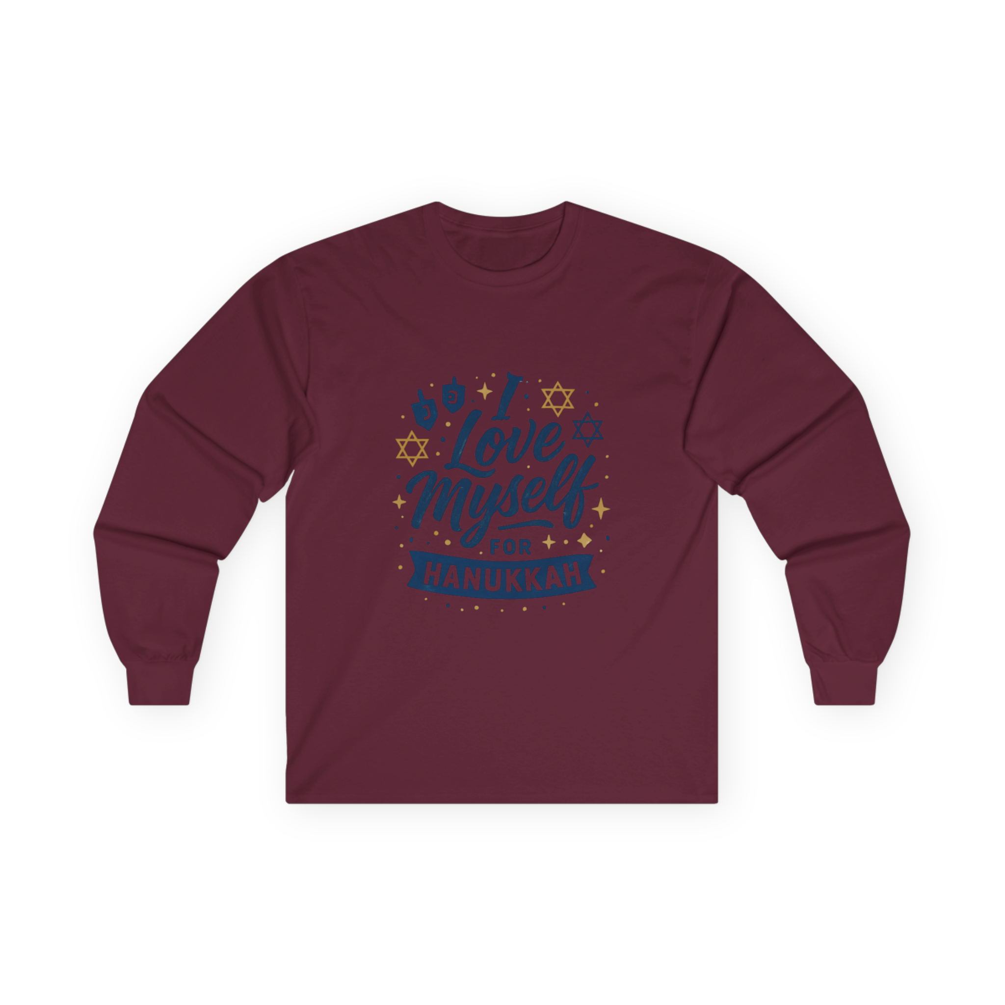 Adult I Love Myself For Hanukkah Long Sleeve Tee #11222025-3