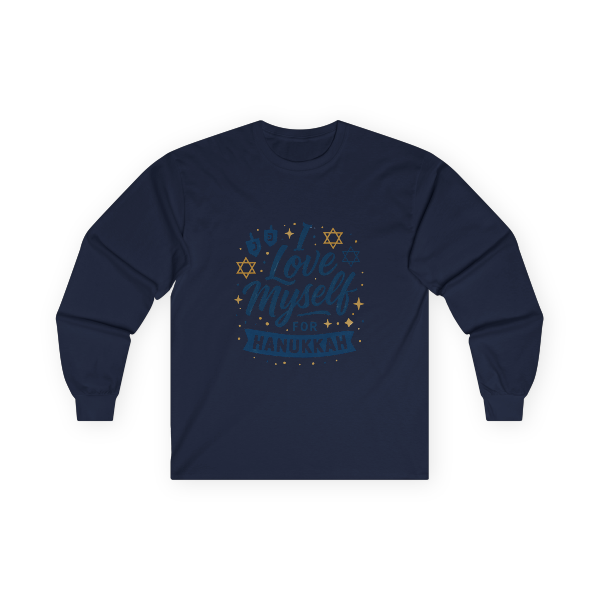 Adult I Love Myself For Hanukkah Long Sleeve Tee #11222025-3