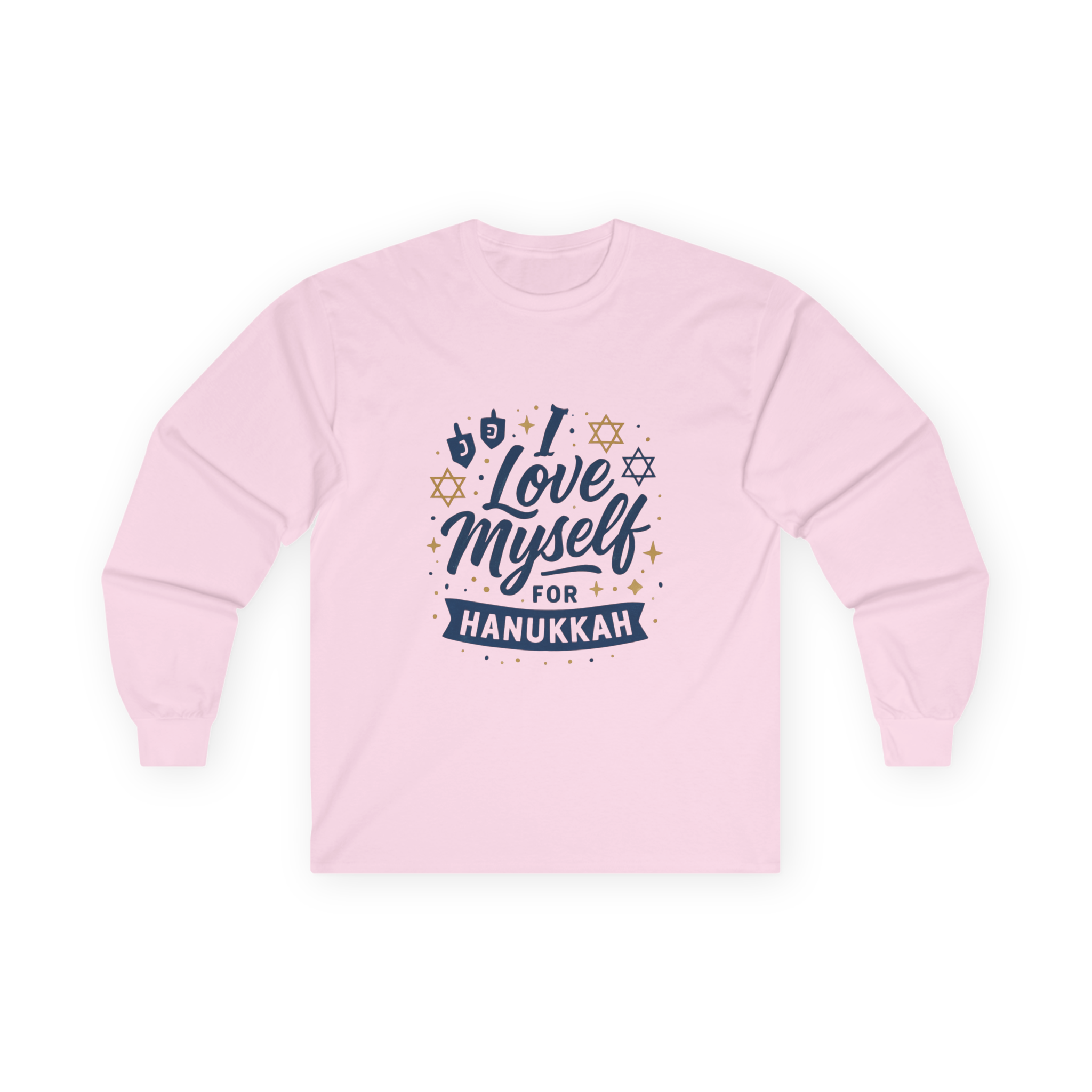 Adult I Love Myself For Hanukkah Long Sleeve Tee #11222025-3
