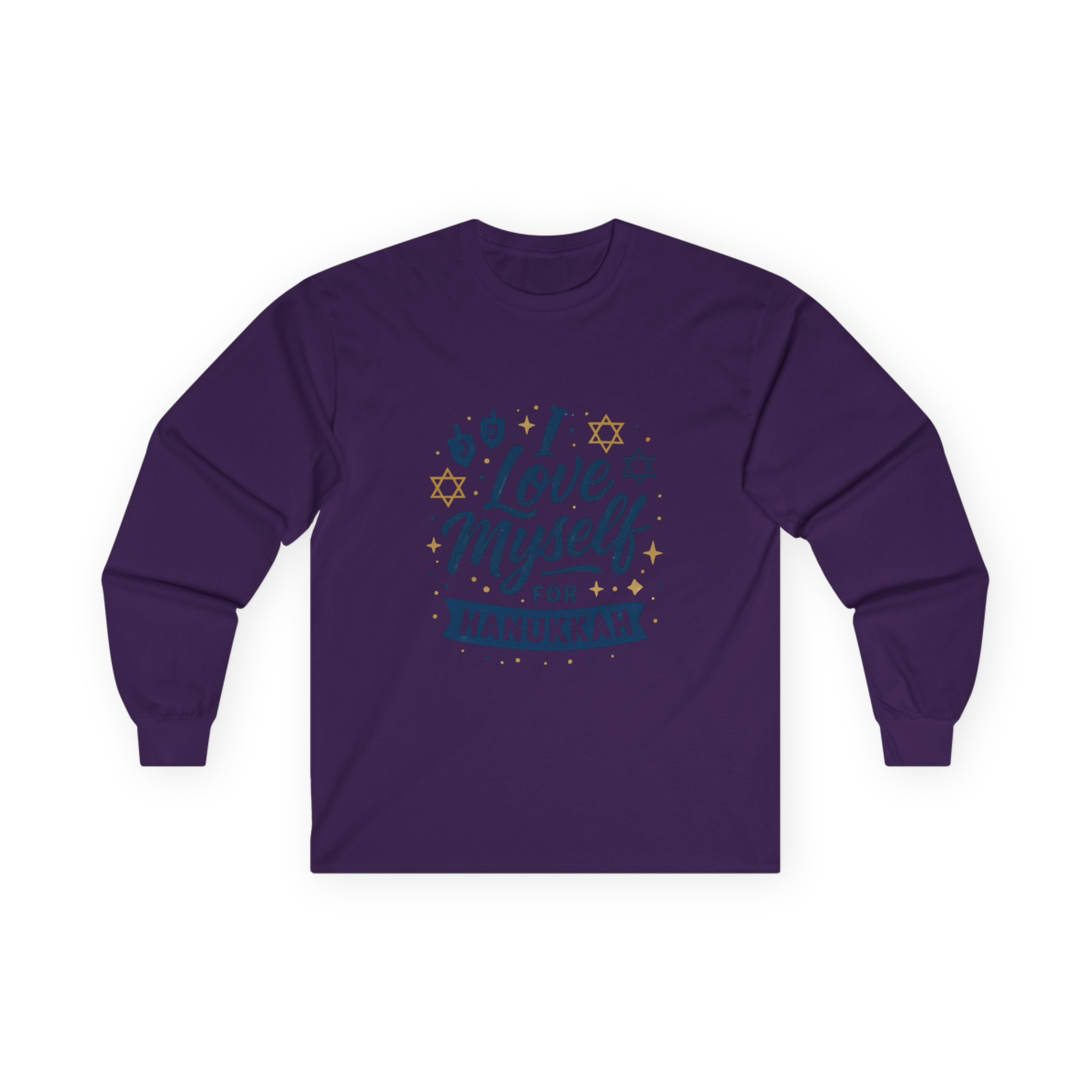 Adult I Love Myself For Hanukkah Long Sleeve Tee #11222025-3