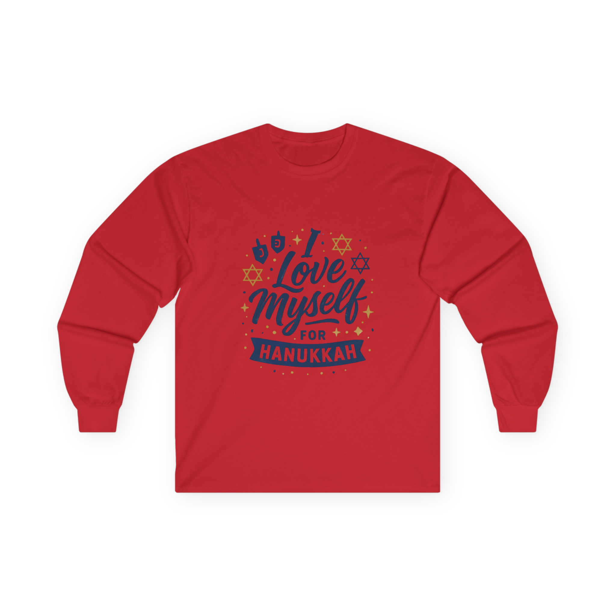 Adult I Love Myself For Hanukkah Long Sleeve Tee #11222025-3