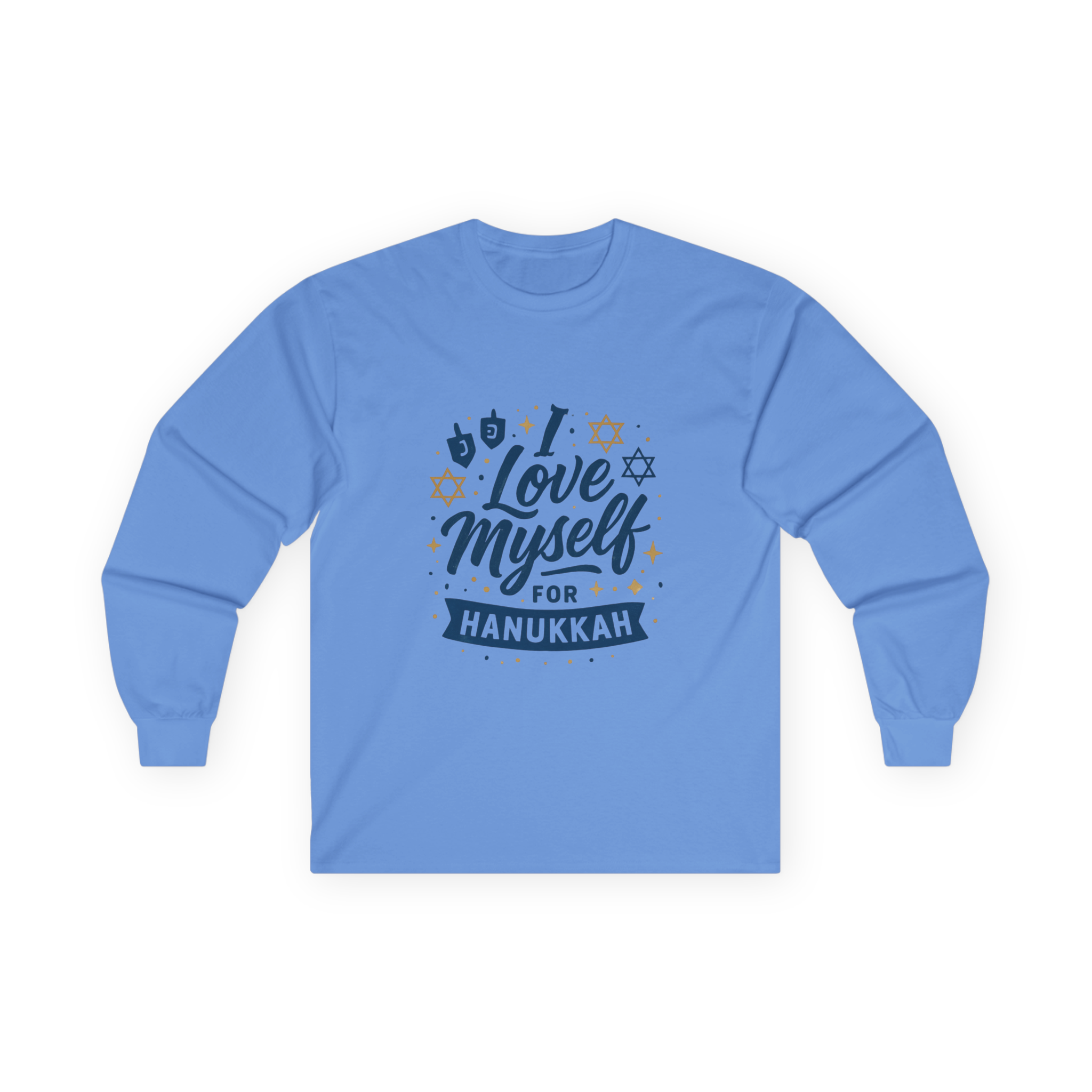 Adult I Love Myself For Hanukkah Long Sleeve Tee #11222025-3