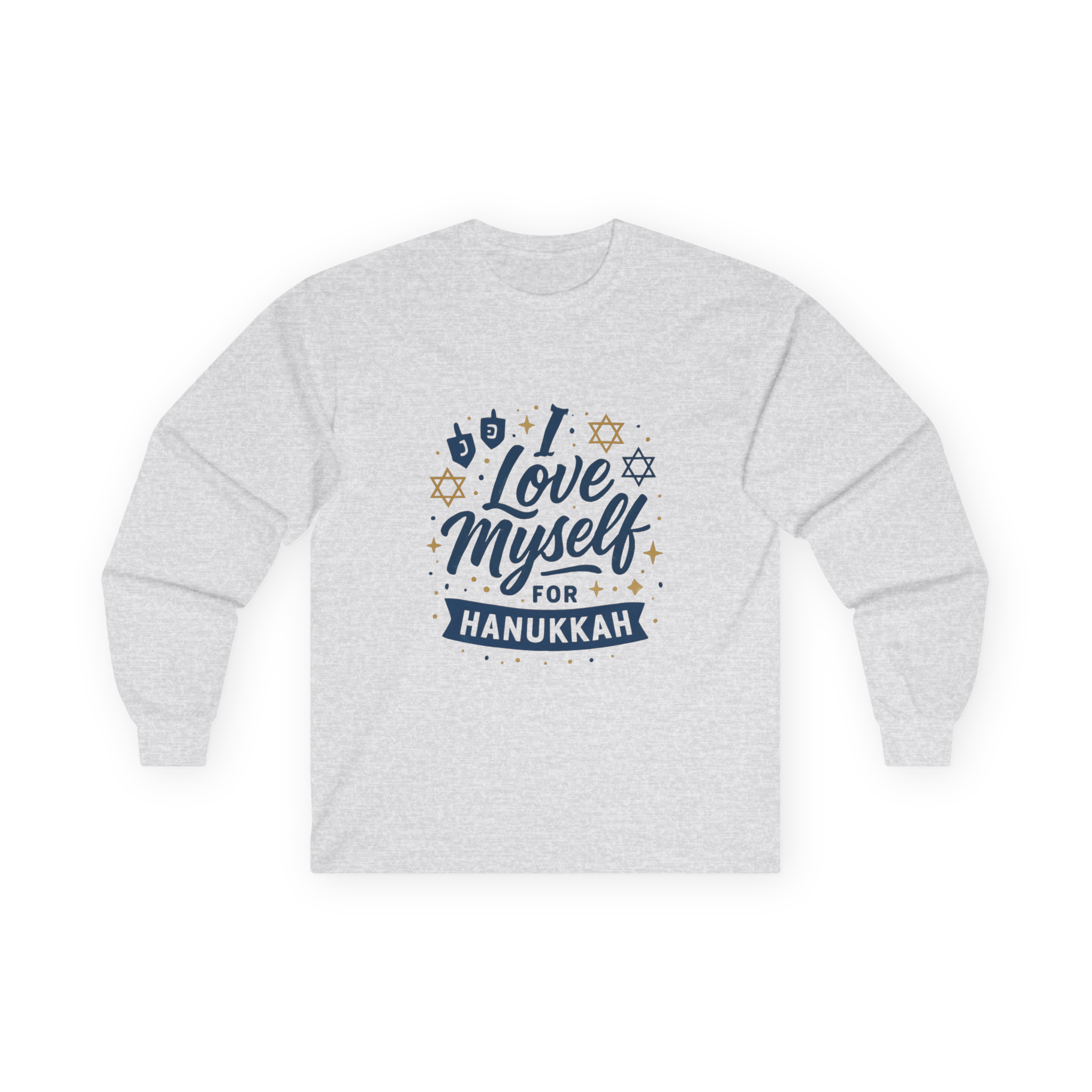 Adult I Love Myself For Hanukkah Long Sleeve Tee #11222025-3