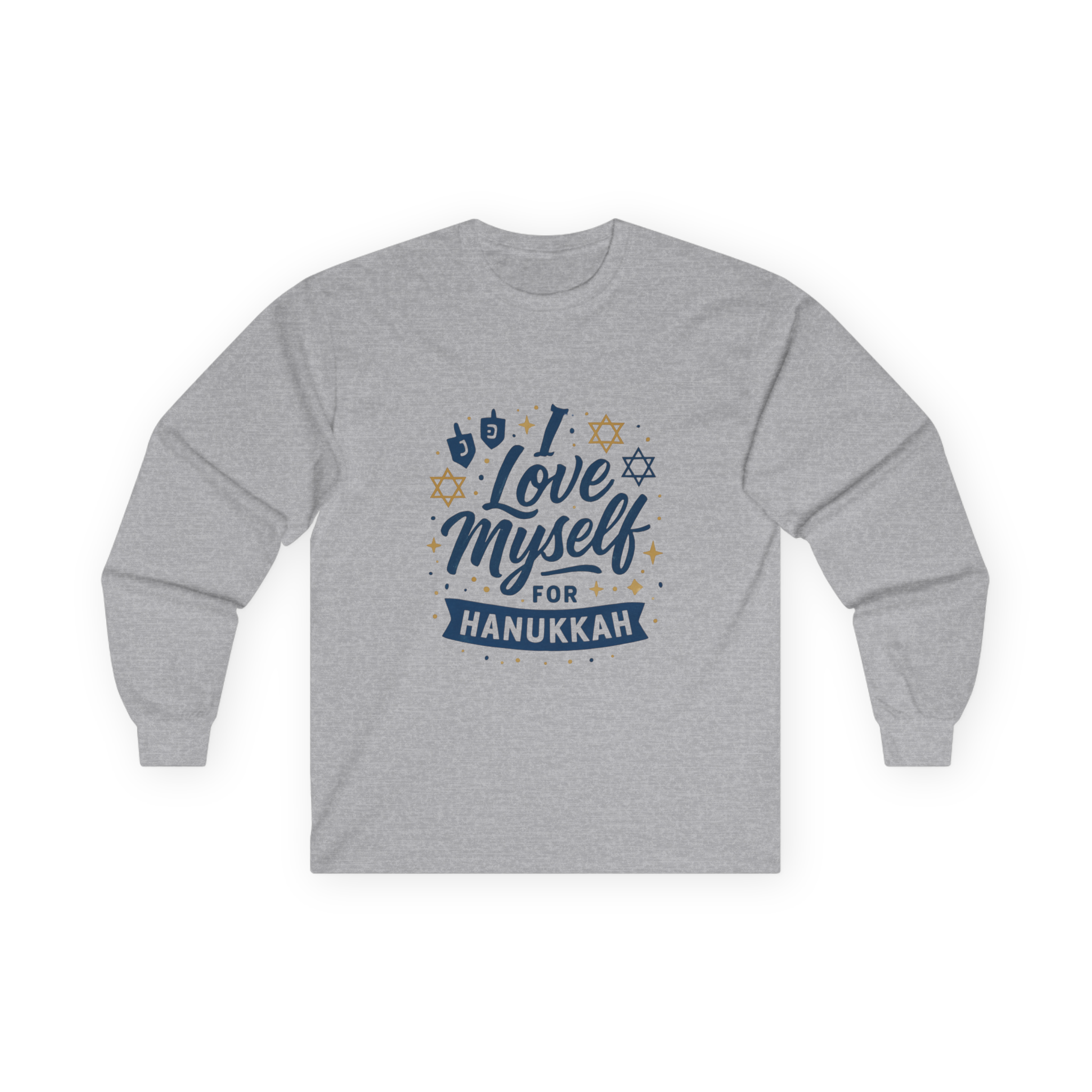 Adult I Love Myself For Hanukkah Long Sleeve Tee #11222025-3