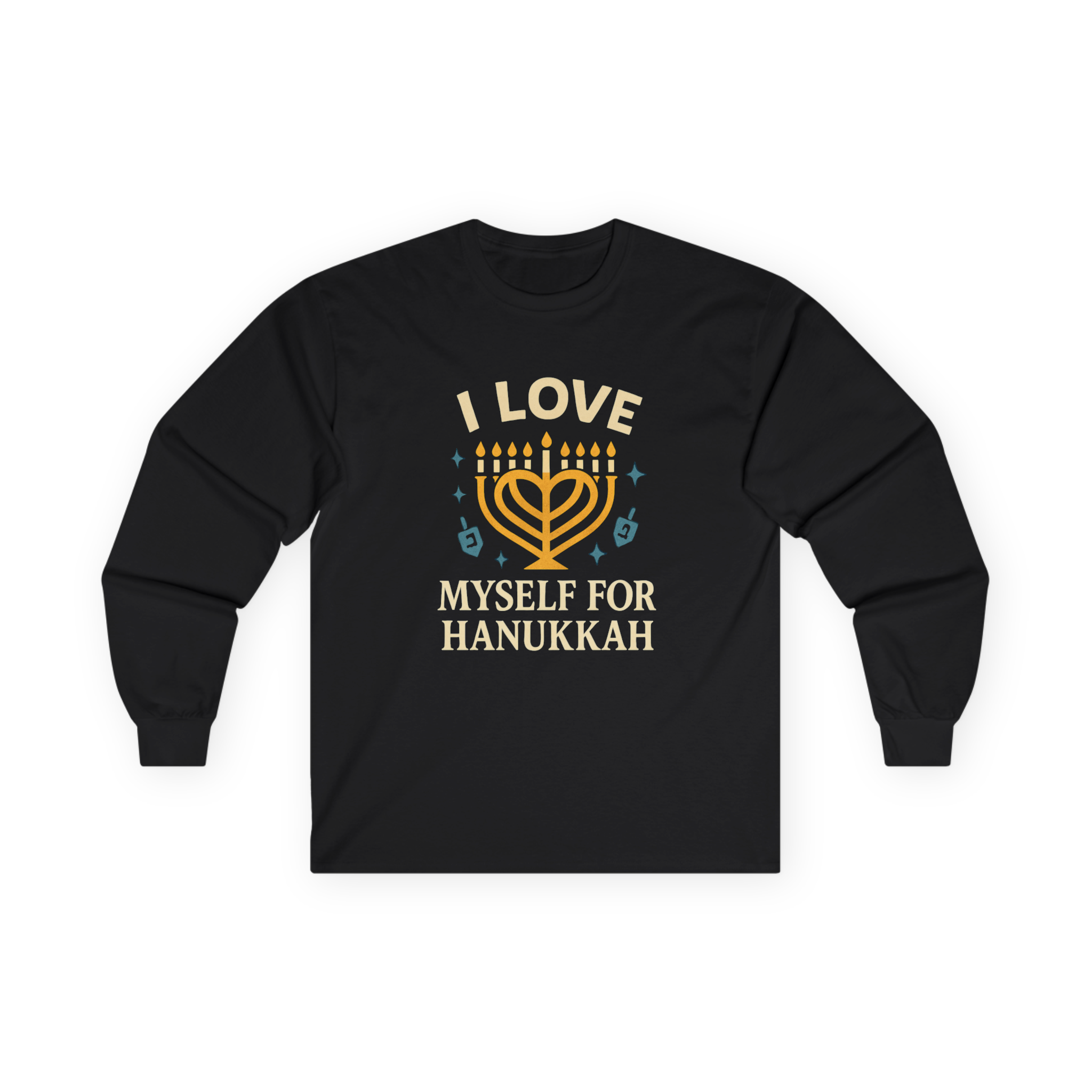 Adult I Love Myself For Hanukkah Long Sleeve Tee #11222025-4