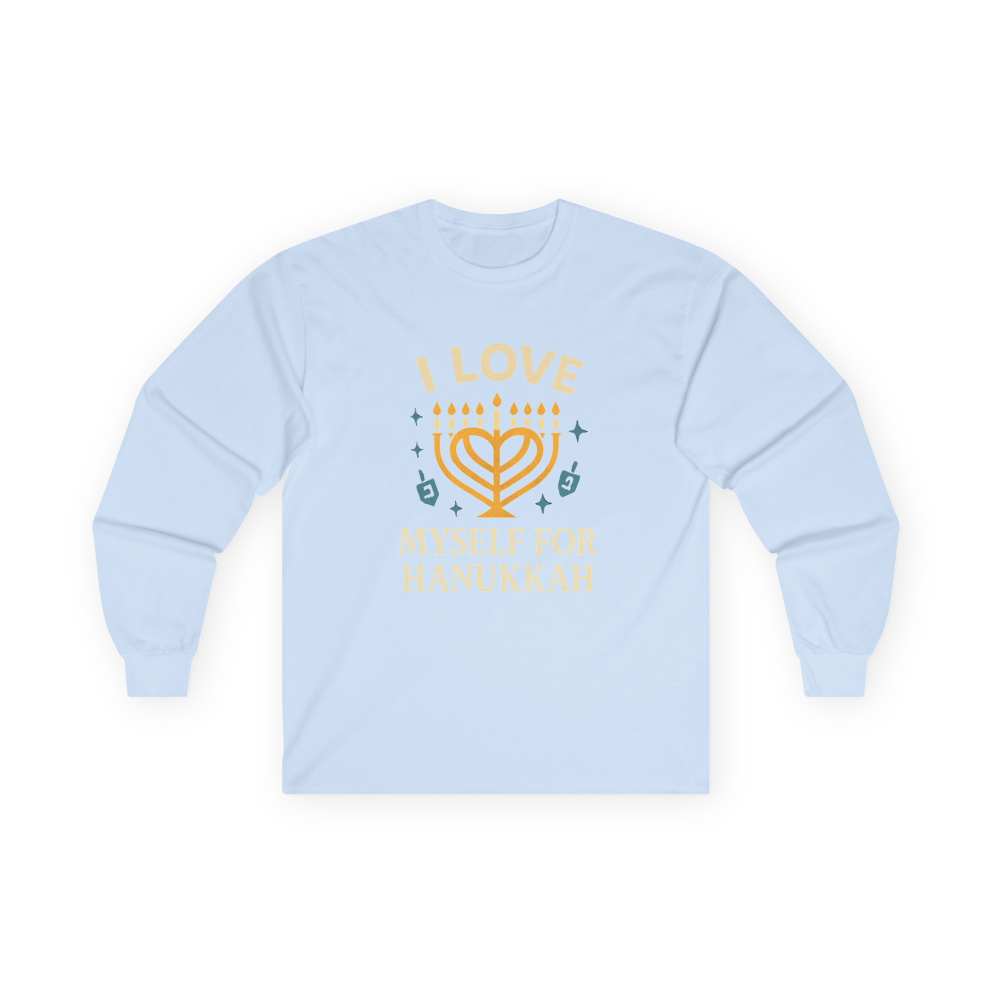 Adult I Love Myself For Hanukkah Long Sleeve Tee #11222025-4