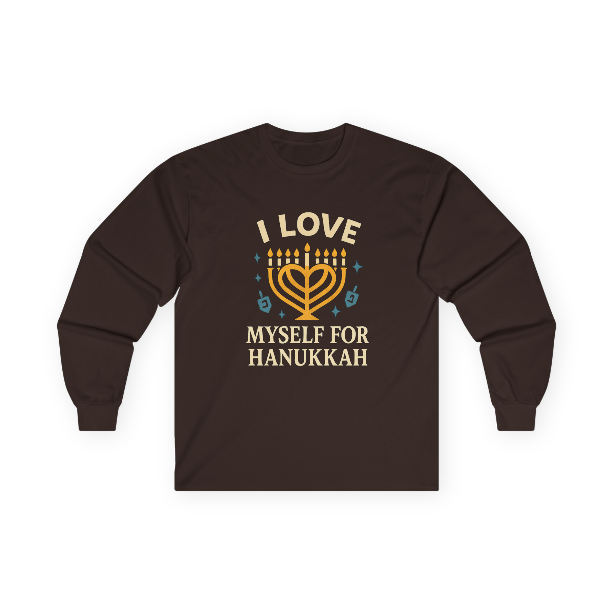 Adult I Love Myself For Hanukkah Long Sleeve Tee #11222025-4