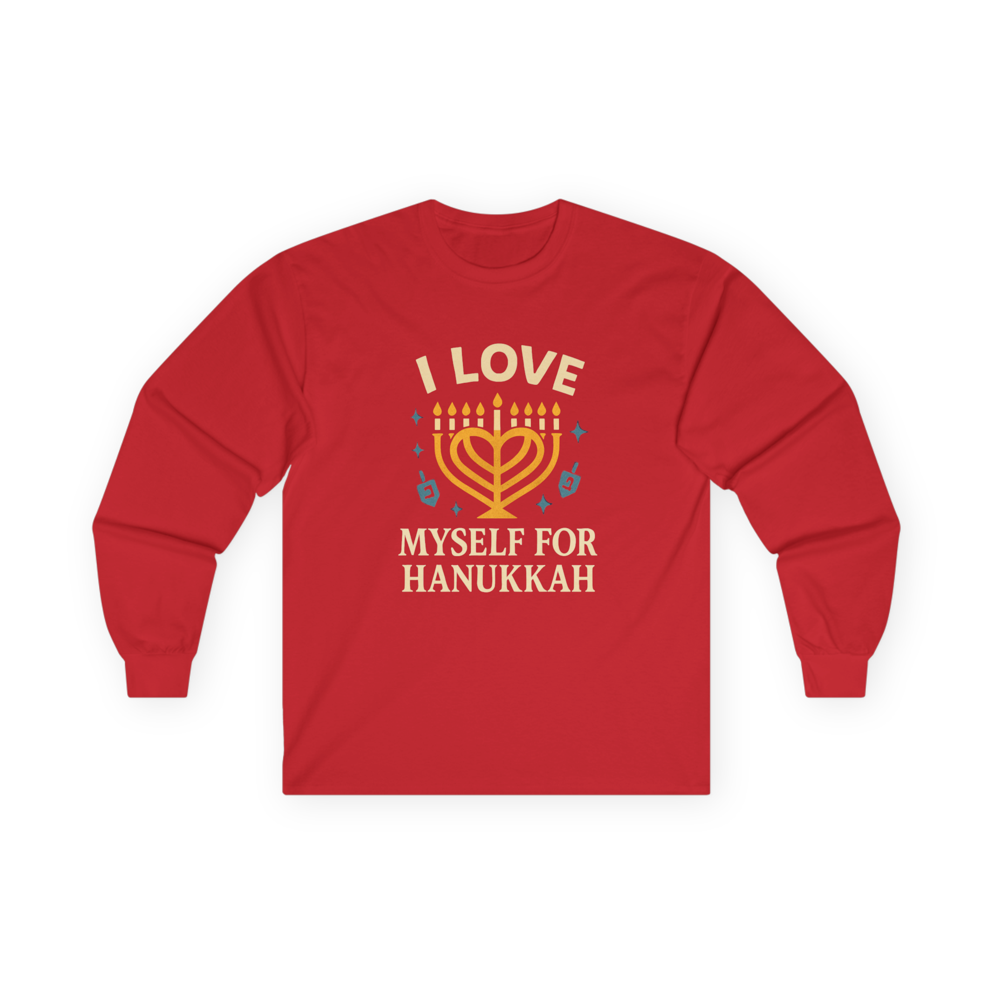 Adult I Love Myself For Hanukkah Long Sleeve Tee #11222025-4