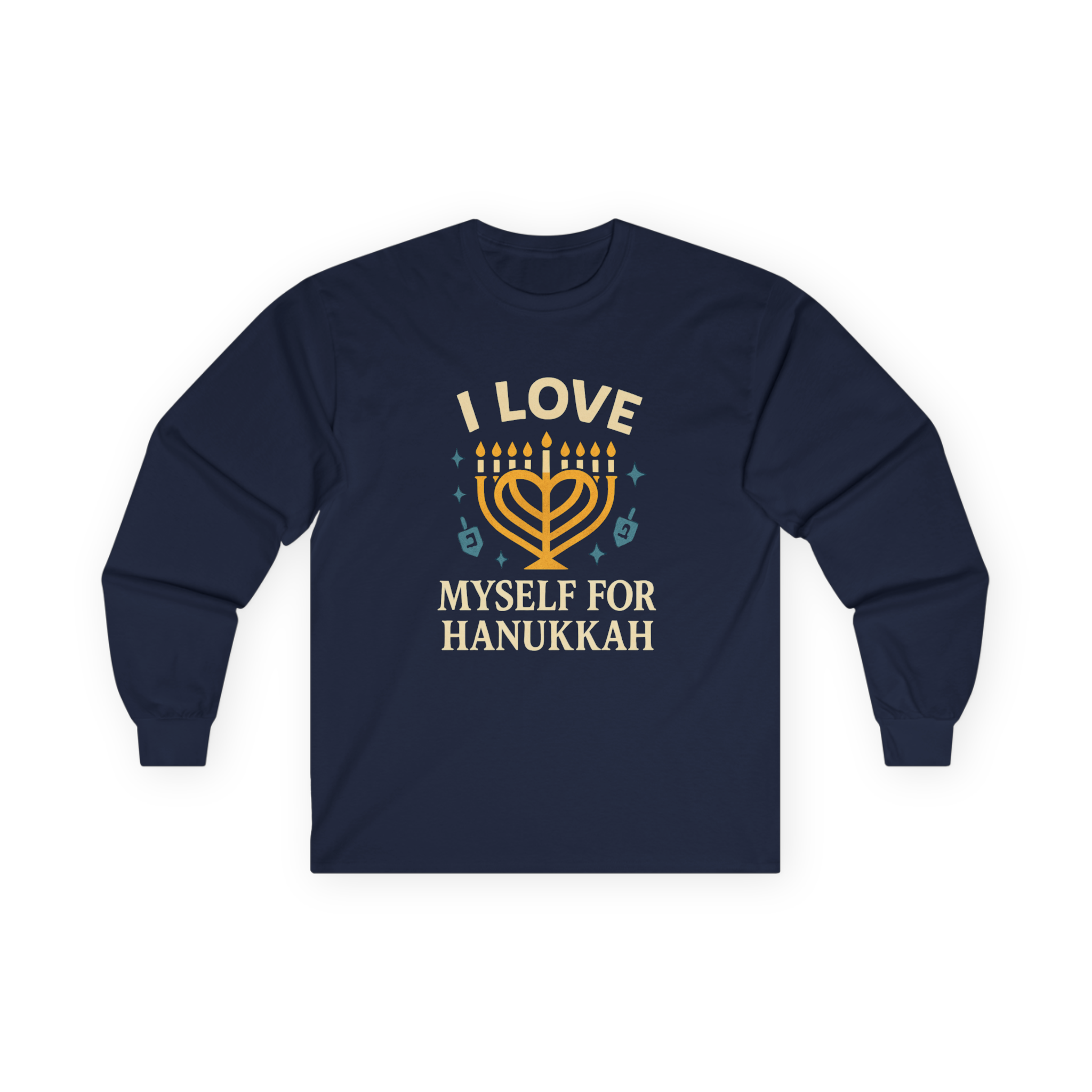 Adult I Love Myself For Hanukkah Long Sleeve Tee #11222025-4