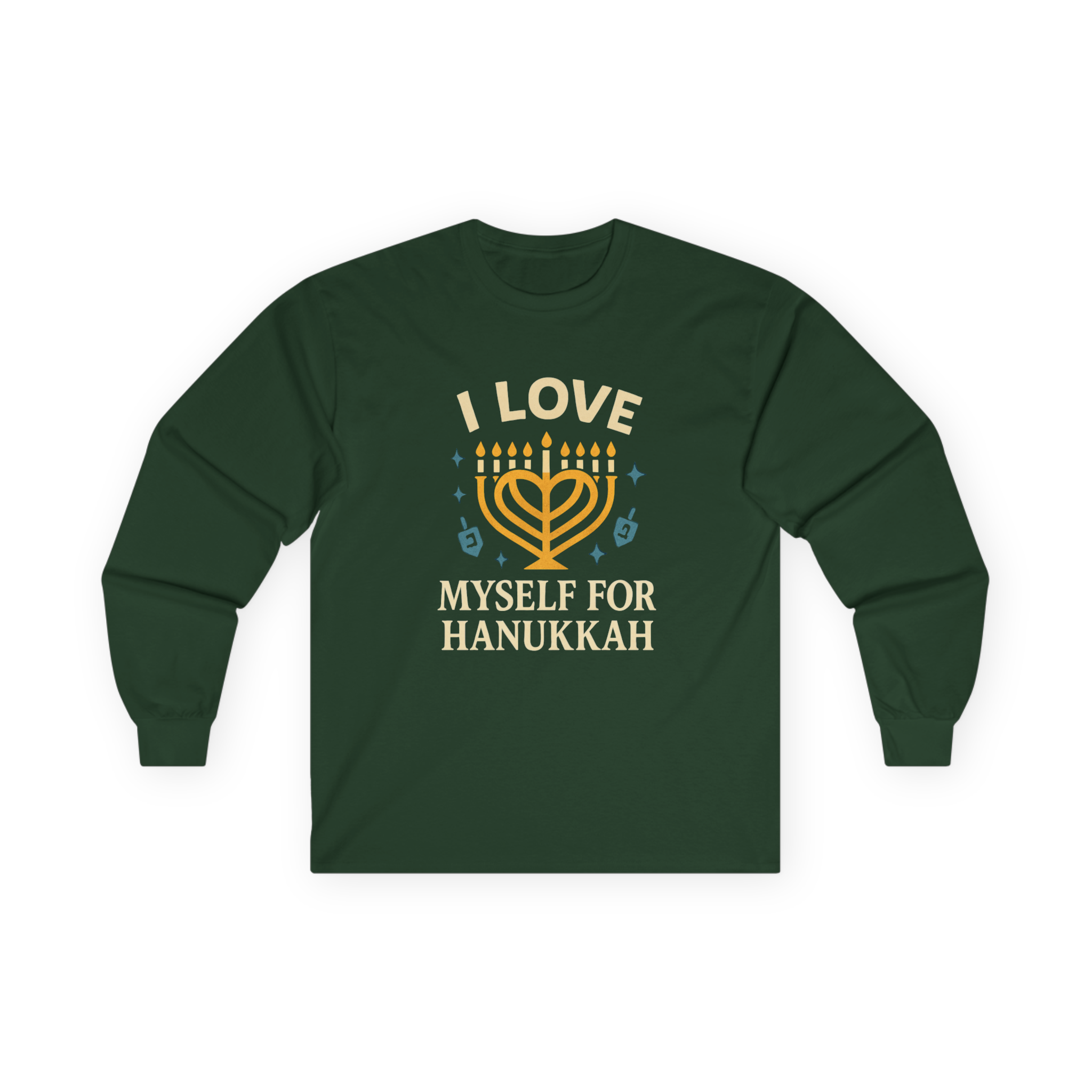 Adult I Love Myself For Hanukkah Long Sleeve Tee #11222025-4