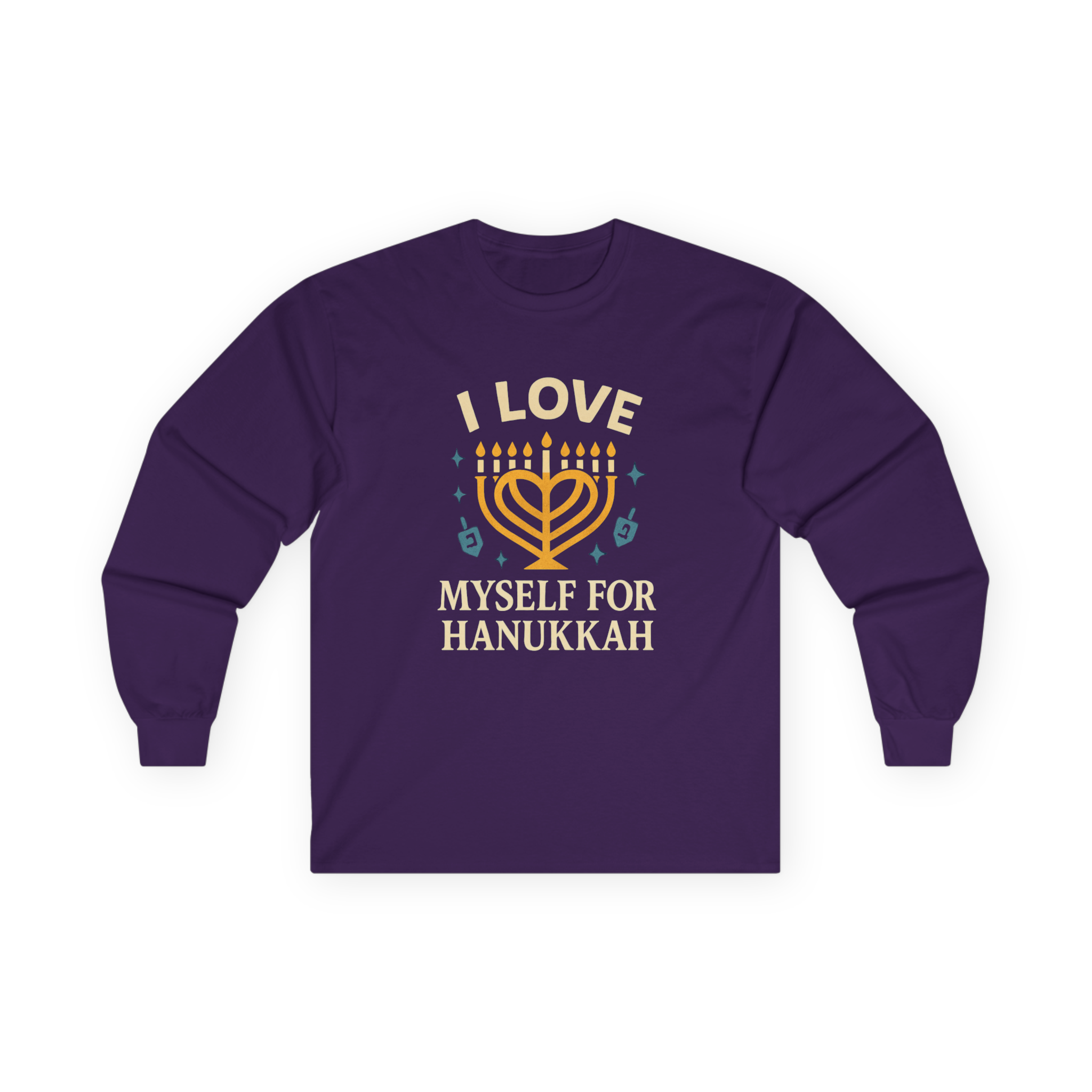 Adult I Love Myself For Hanukkah Long Sleeve Tee #11222025-4