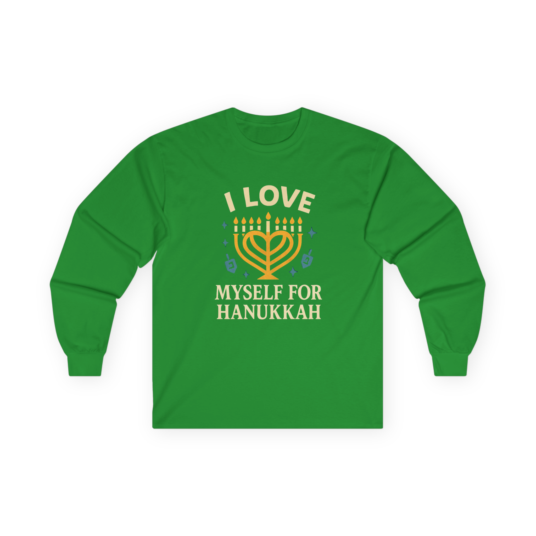 Adult I Love Myself For Hanukkah Long Sleeve Tee #11222025-4