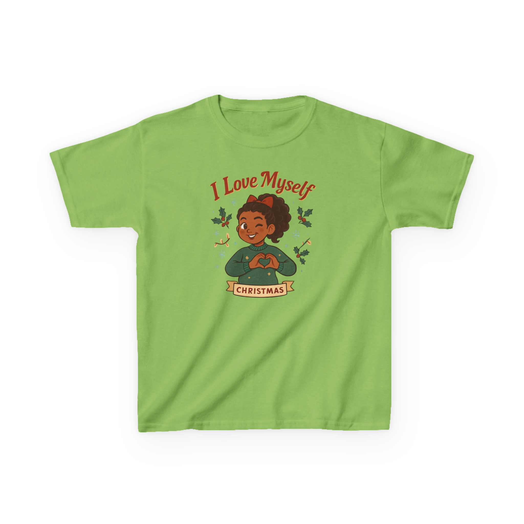 Kids I Love Myself Christmas Heavy Cotton Tee #11252025-3