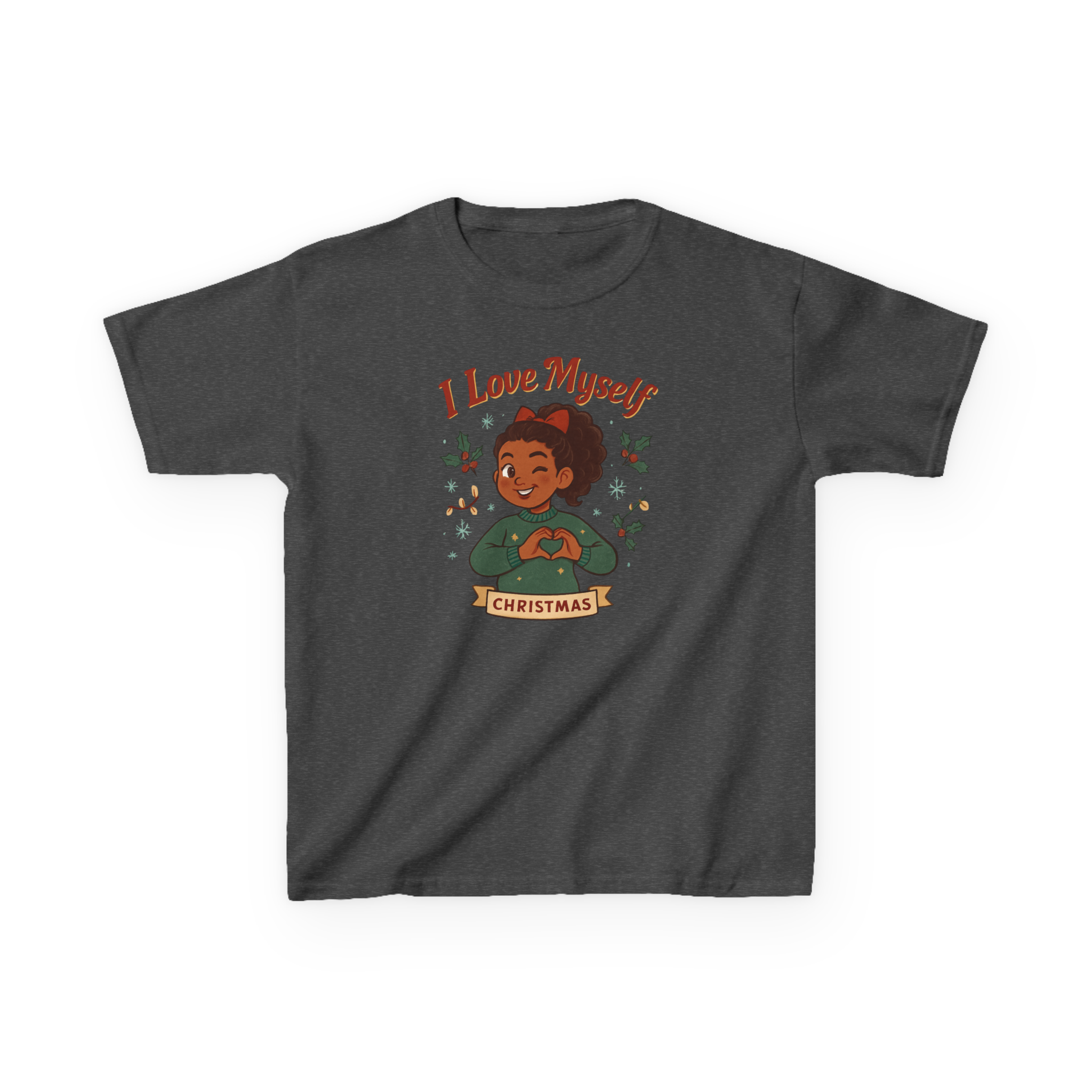Kids I Love Myself Christmas Heavy Cotton Tee #11252025-3