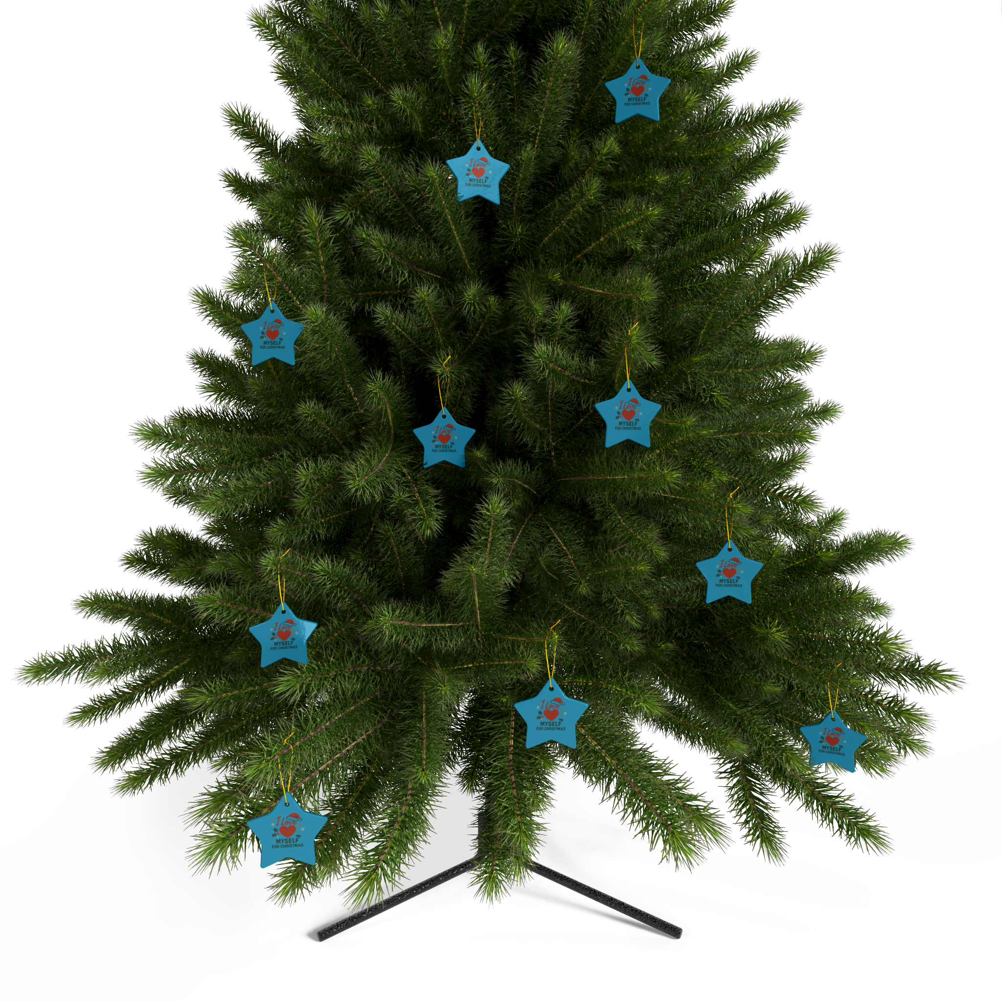 Turquoise I Love Myself for Christmas Double-Sided Ceramic Ornament #11212025-2