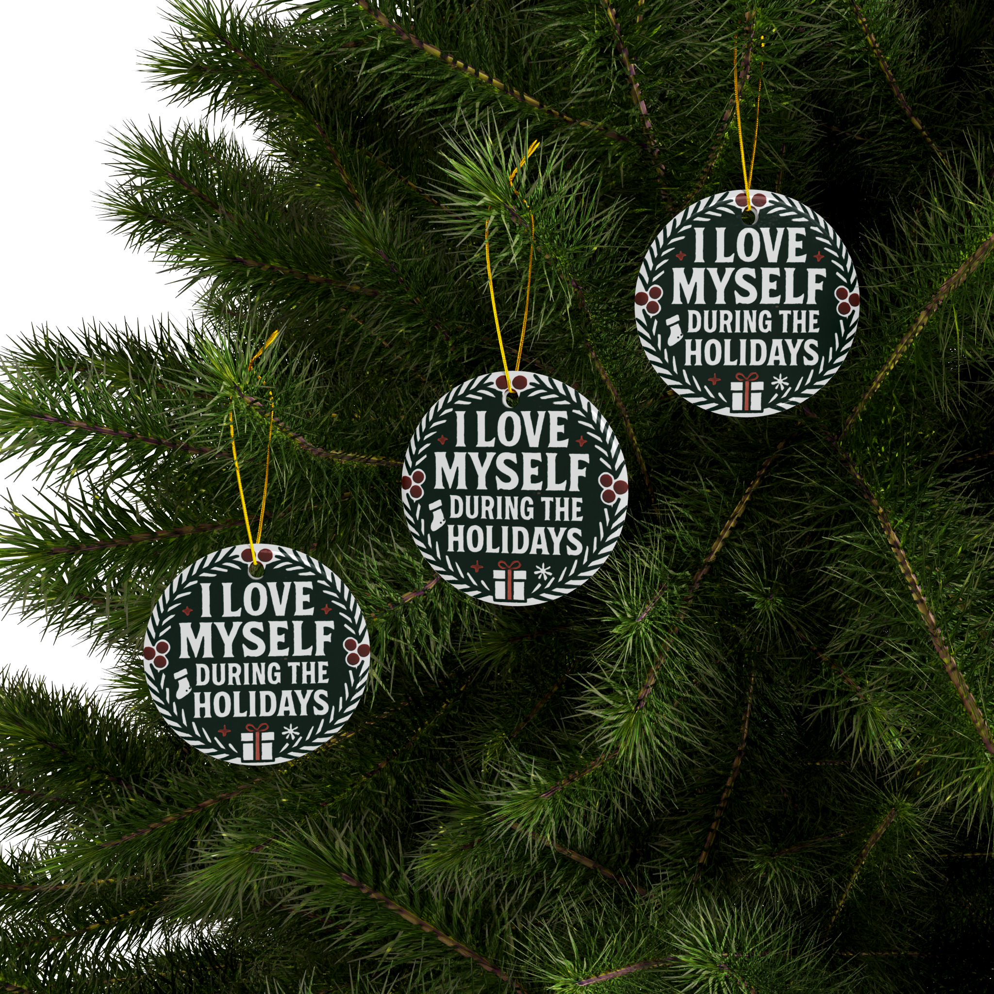 I Love Myself During The Holidays Double-Sided Ceramic Ornament #11232025-6