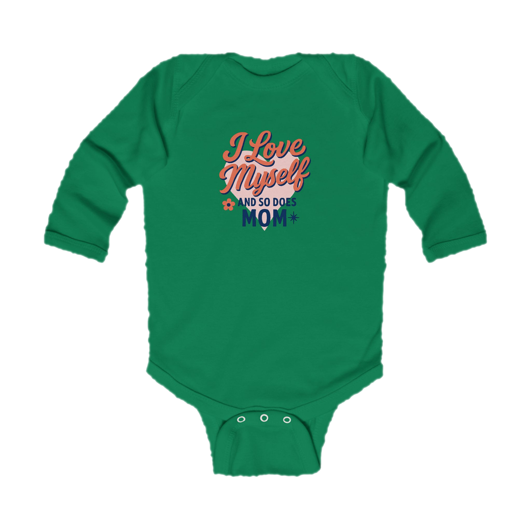 Infant I Love Myself And So Does Mom Long Sleeve Bodysuit  #10162025-1